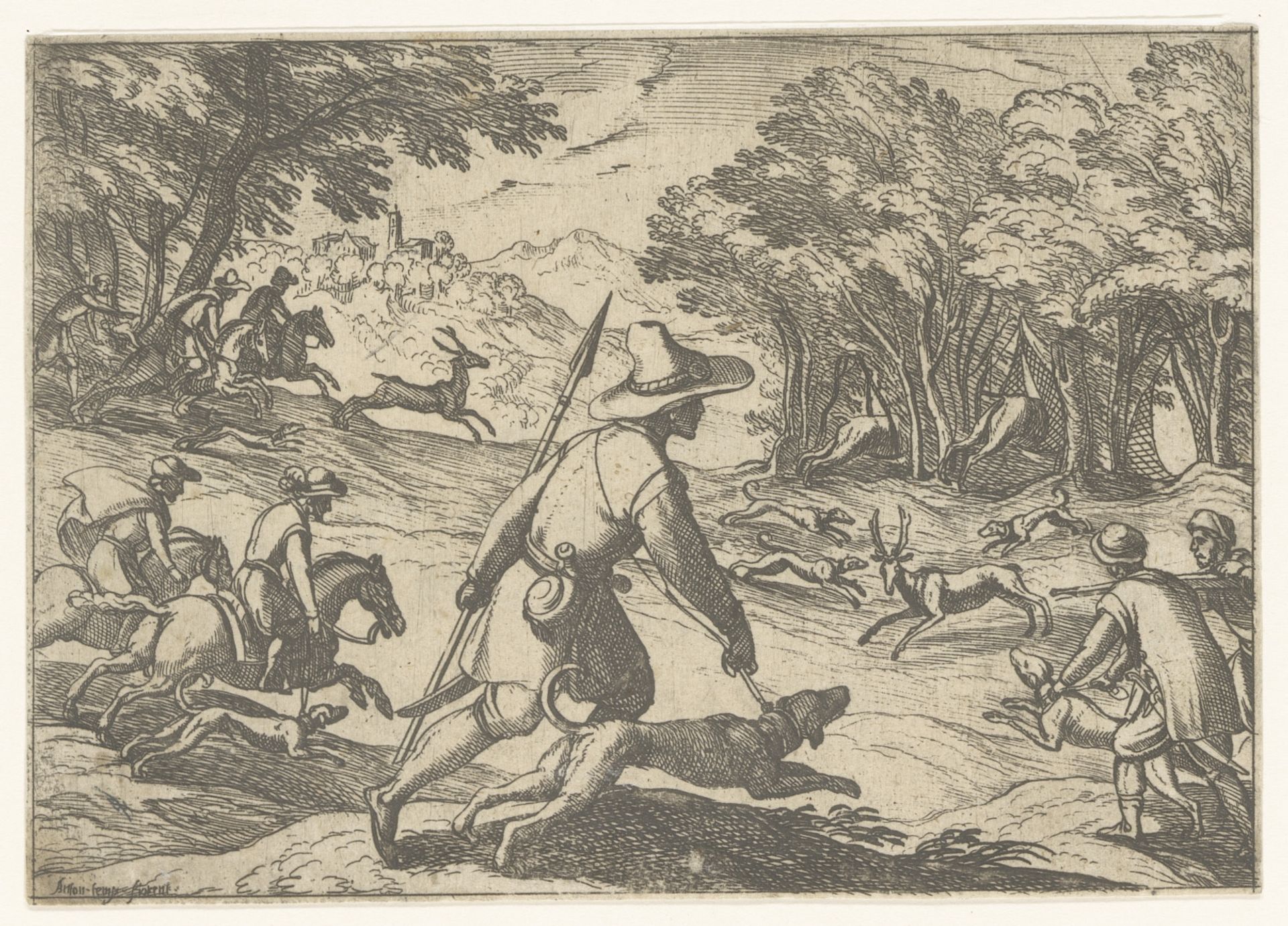 Jacht op herten by Antonio Tempesta