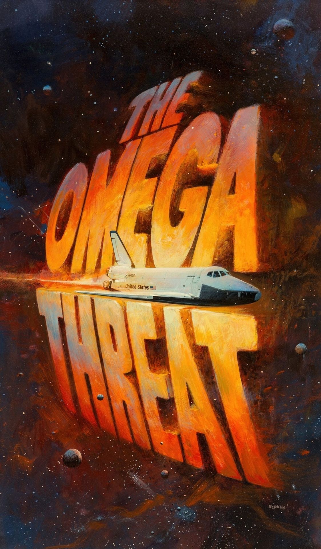 The Omega Threat, paperback cover by John Conrad Berkey