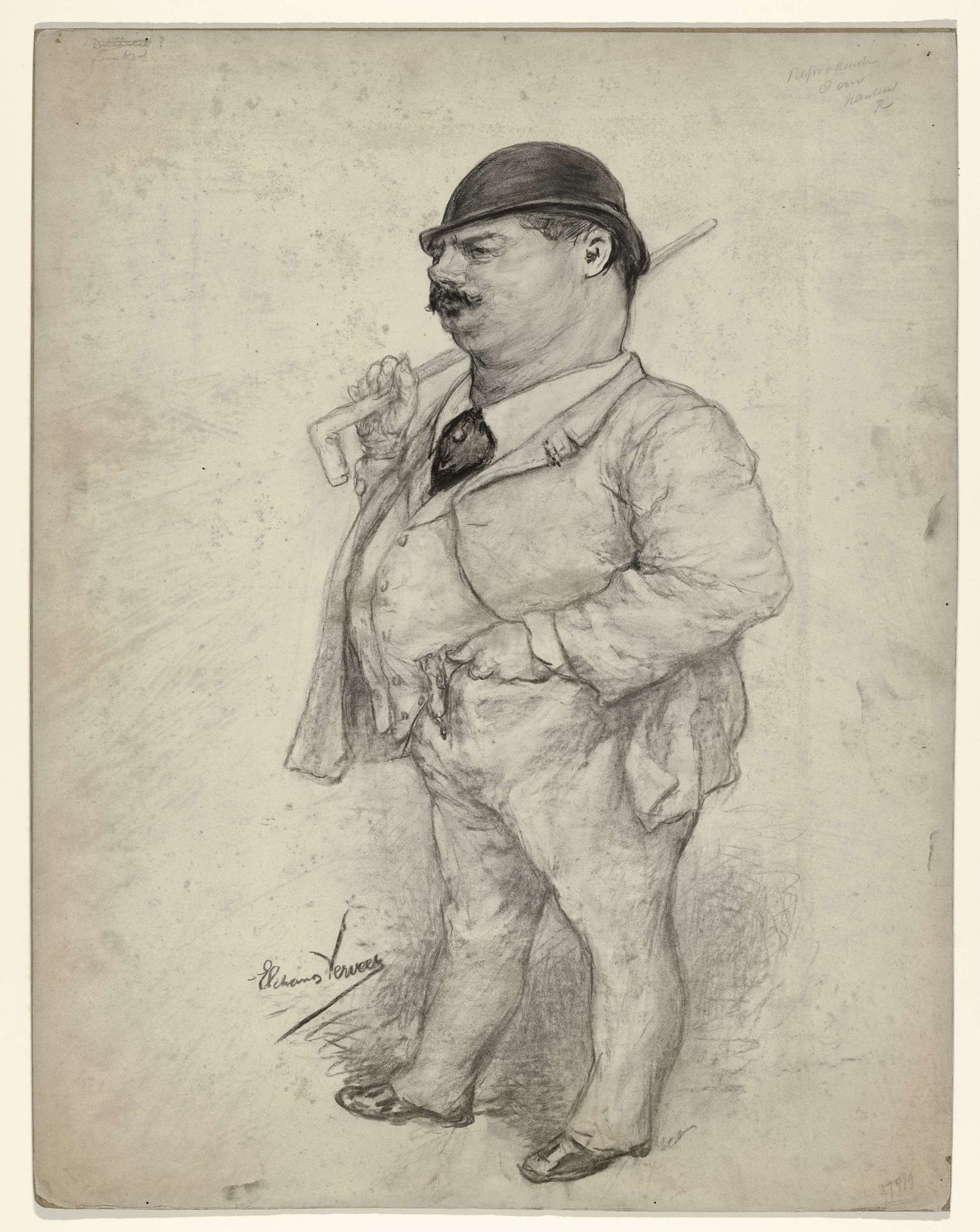 Karikatuurportret van Louis Apol by Elchanon Verveer