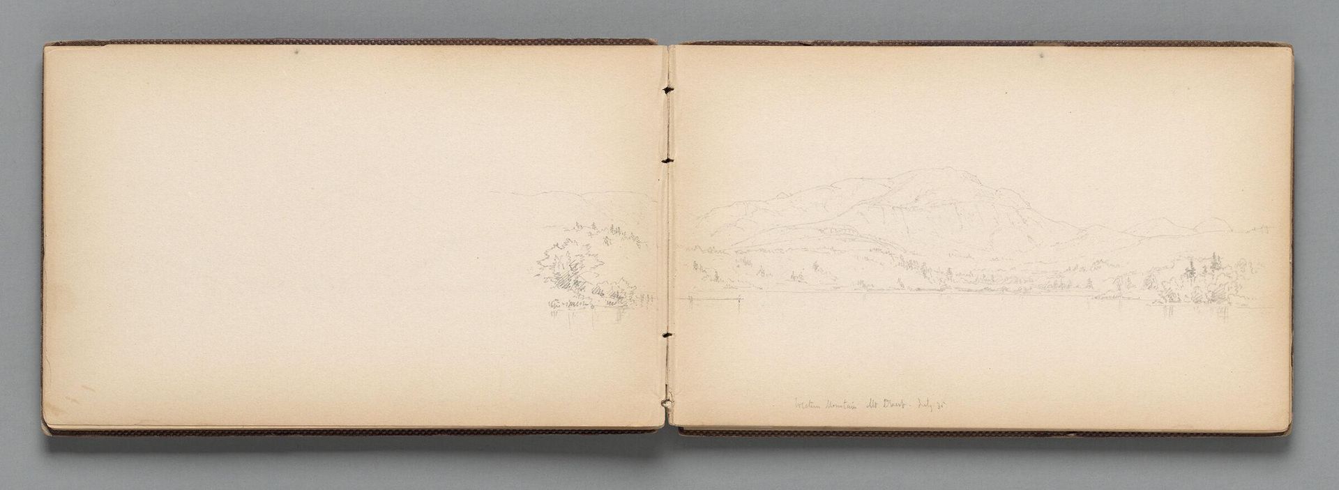 Partial Western Mountain Landscape (recto and verso) by Sanford Robinson Gifford