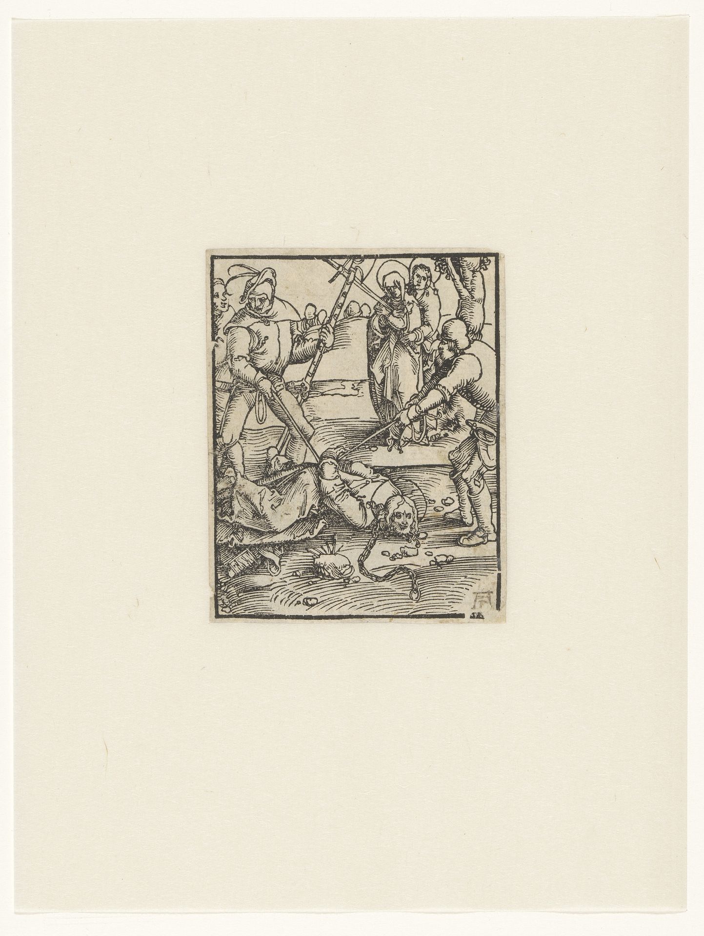 Christus valt op weg naar geseling by Hans Baldung