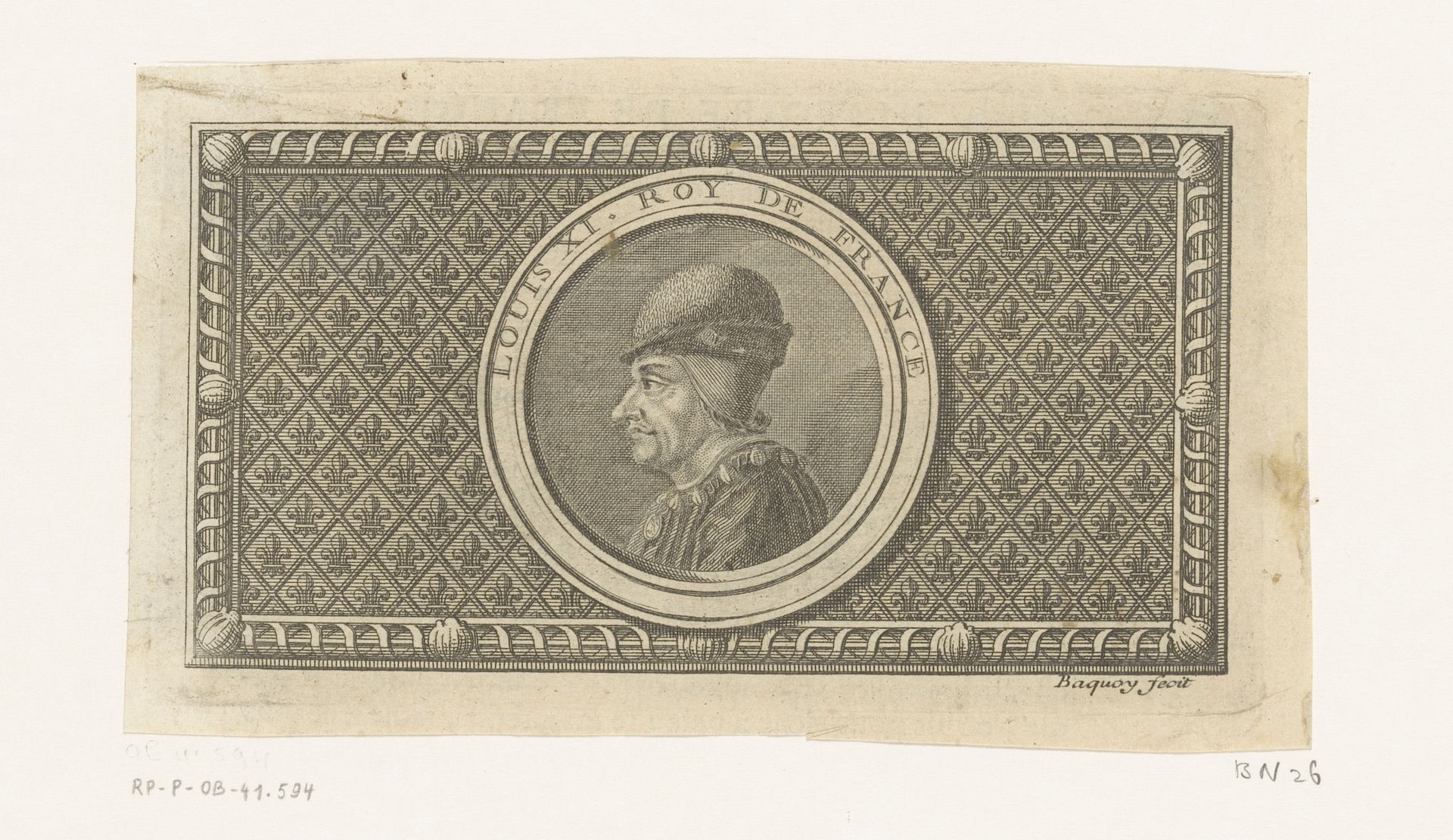 Portret van Lodewijk XI by Maurice Baquoy