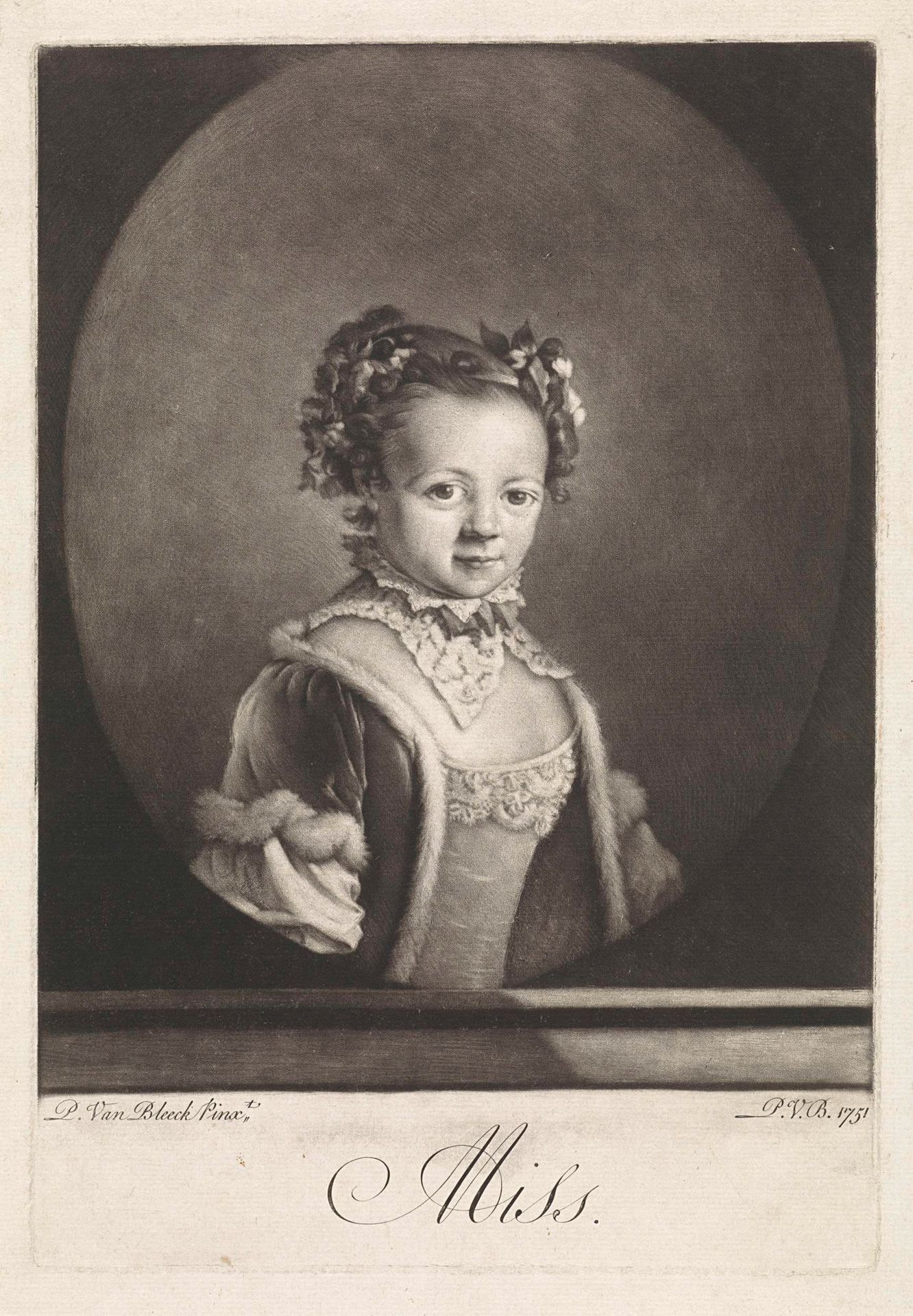 Portret van een meisje by Pieter van Bleeck