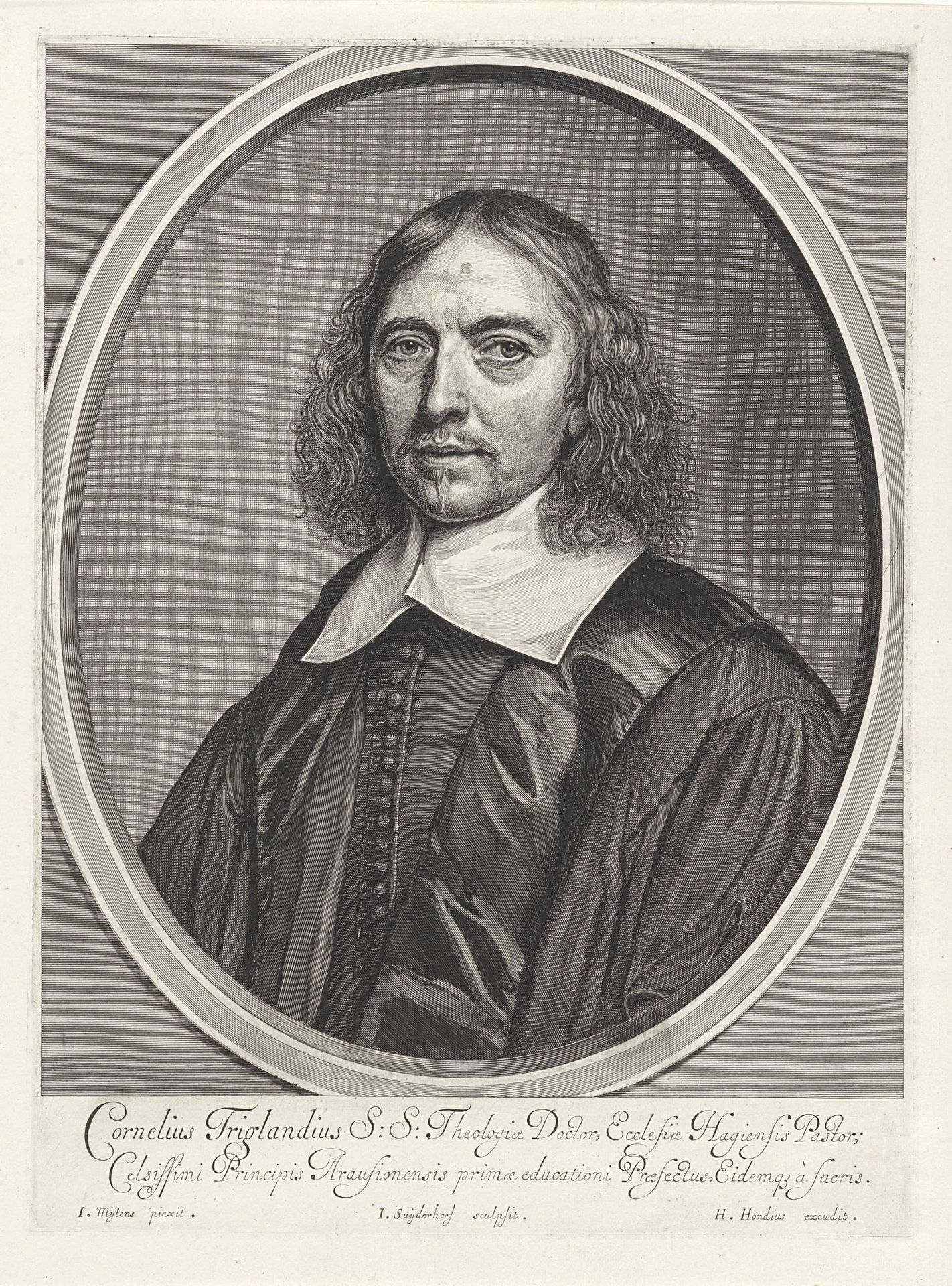 Portret van Cornelis Trigland by Jonas Suyderhoef