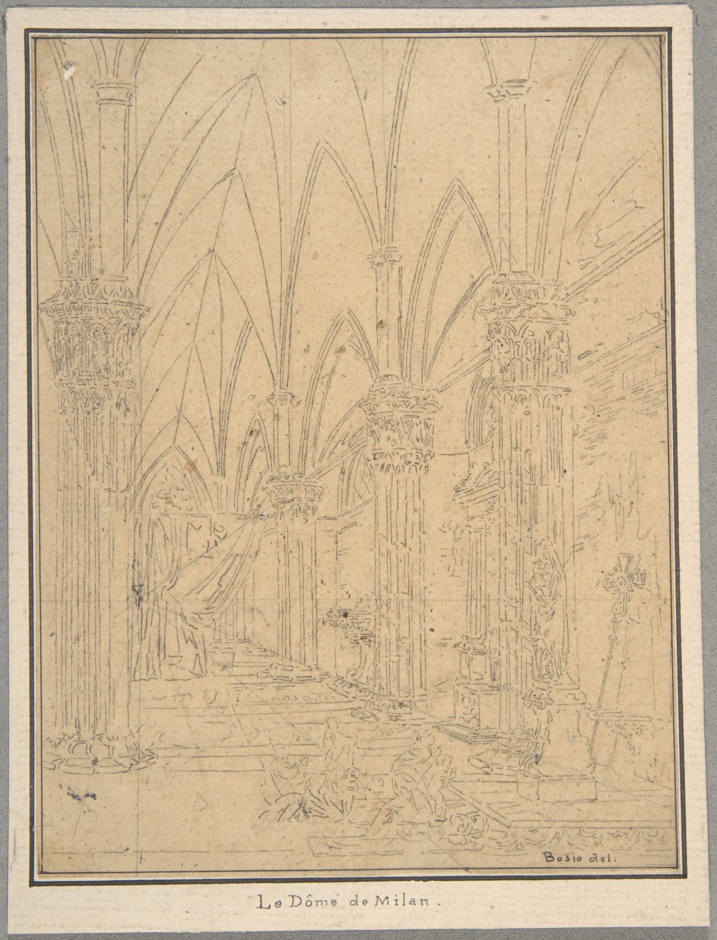 Perspective of a Church's Interior by Pietro Bosio