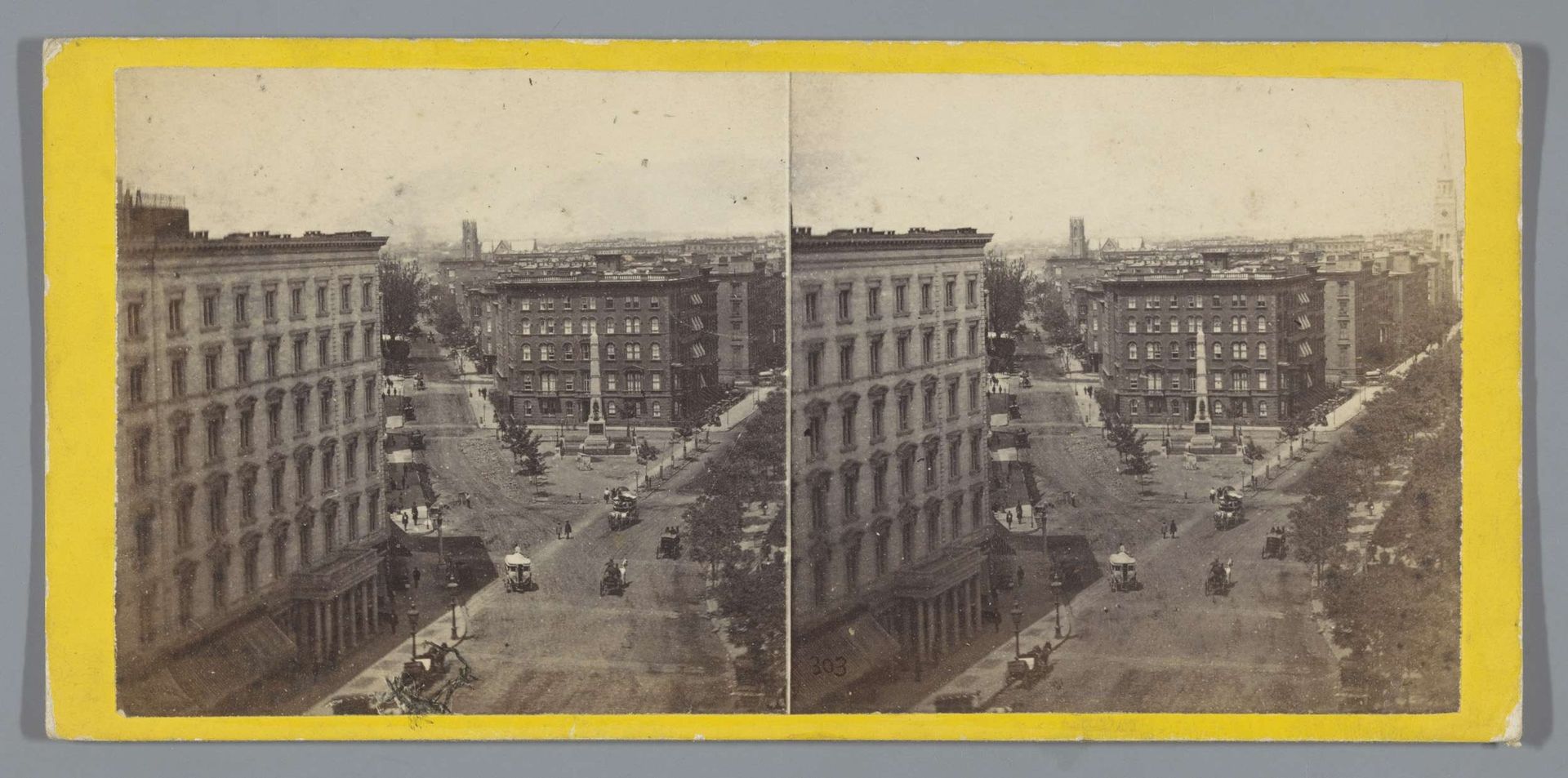Gezicht op Broadway en Fifth Avenue, New York by Anonymous