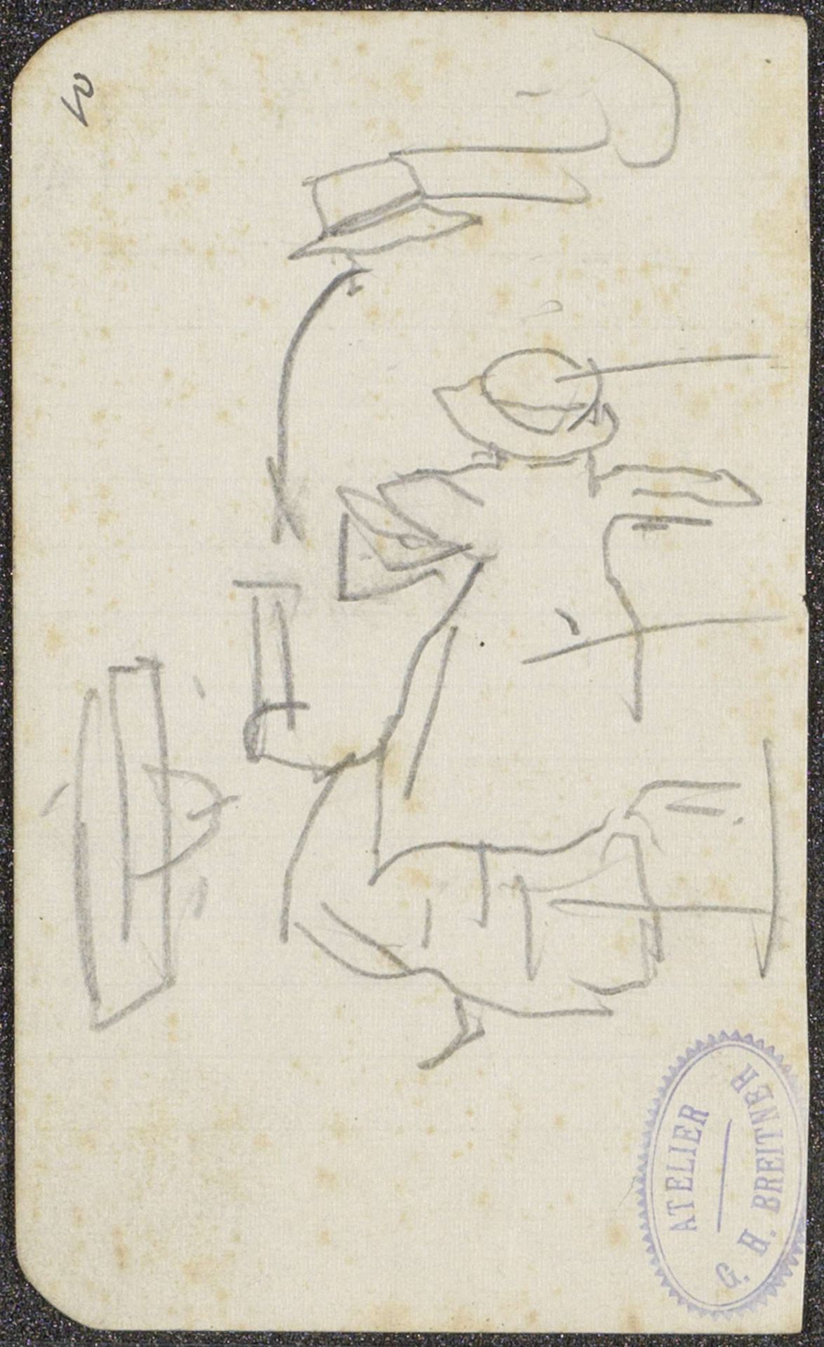 Vrouw bij een voertuig by George Hendrik Breitner