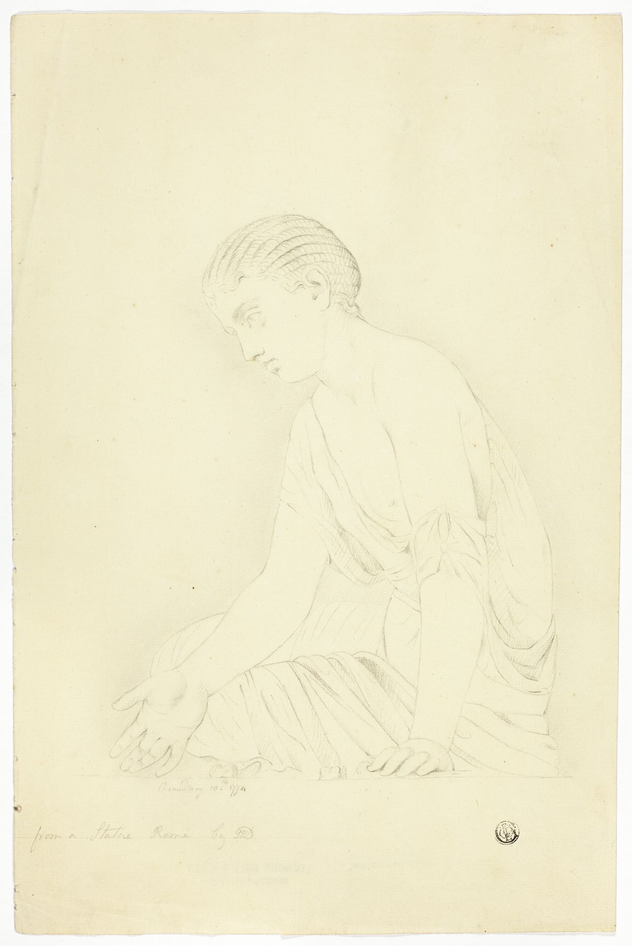Statue of Seated Girl by John Downman