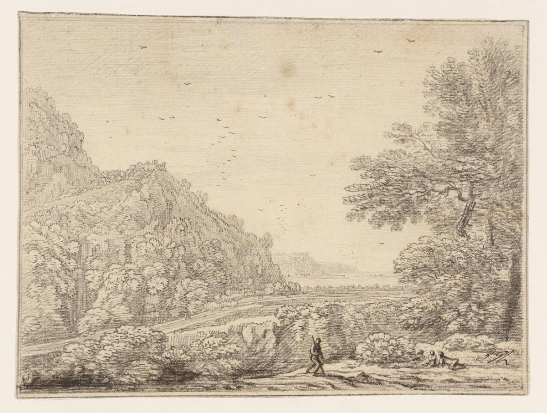 Landscape by Jean-Baptiste-Claude Chatelain