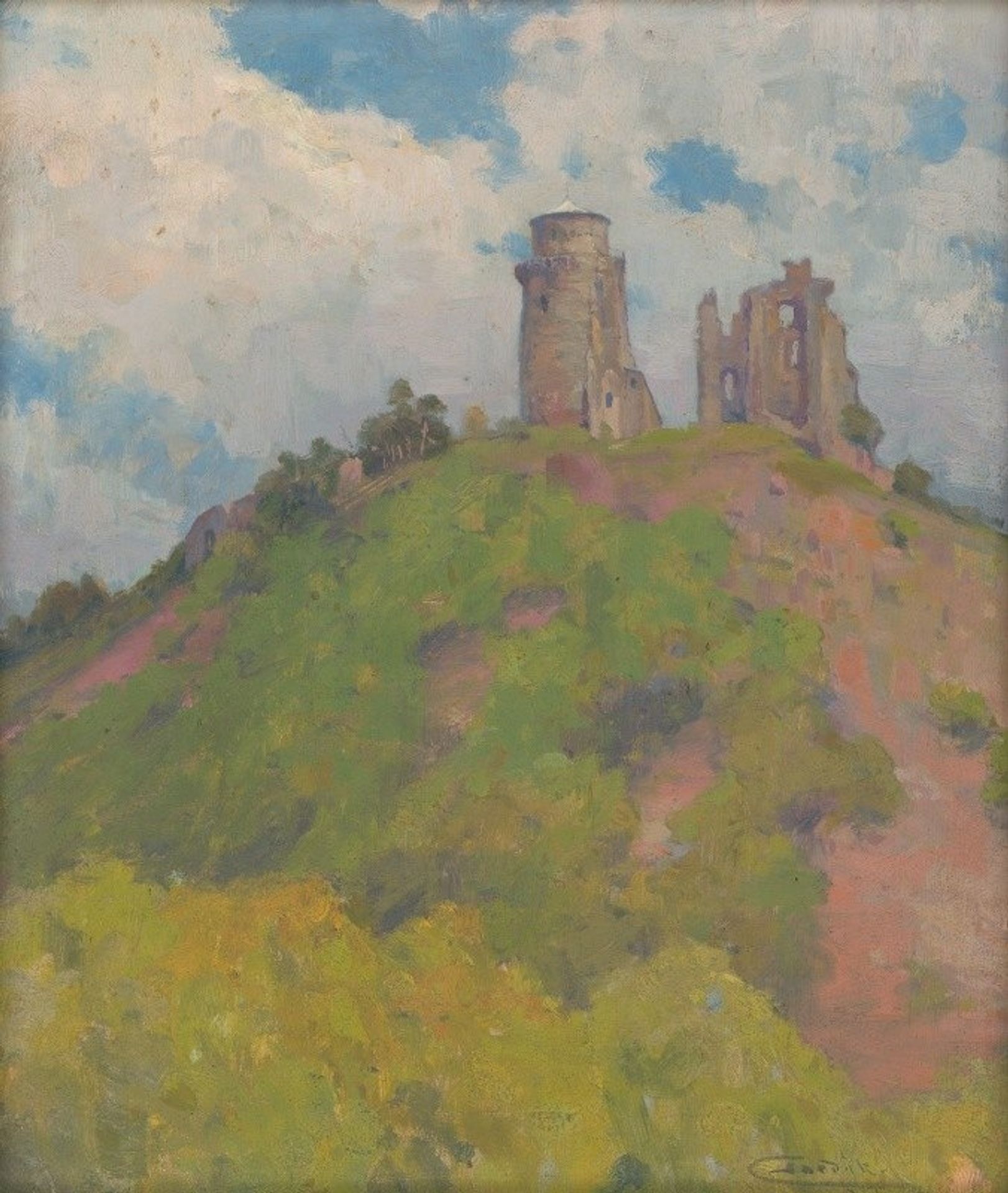The ruins of Slane Castle by Ľudovít Čordák