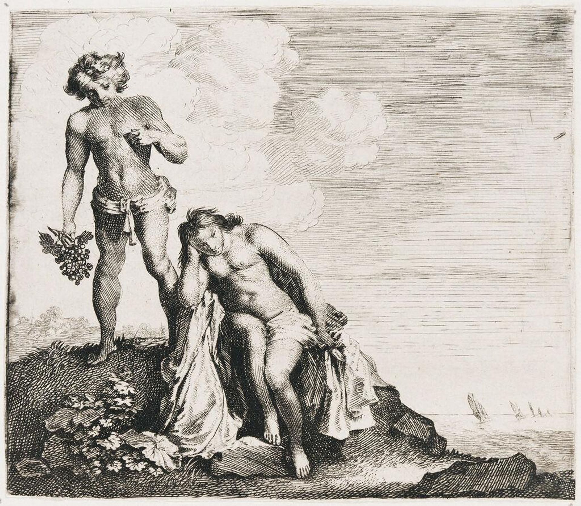 Bacchus and Ariadne by Moyses van Uyttenbroeck