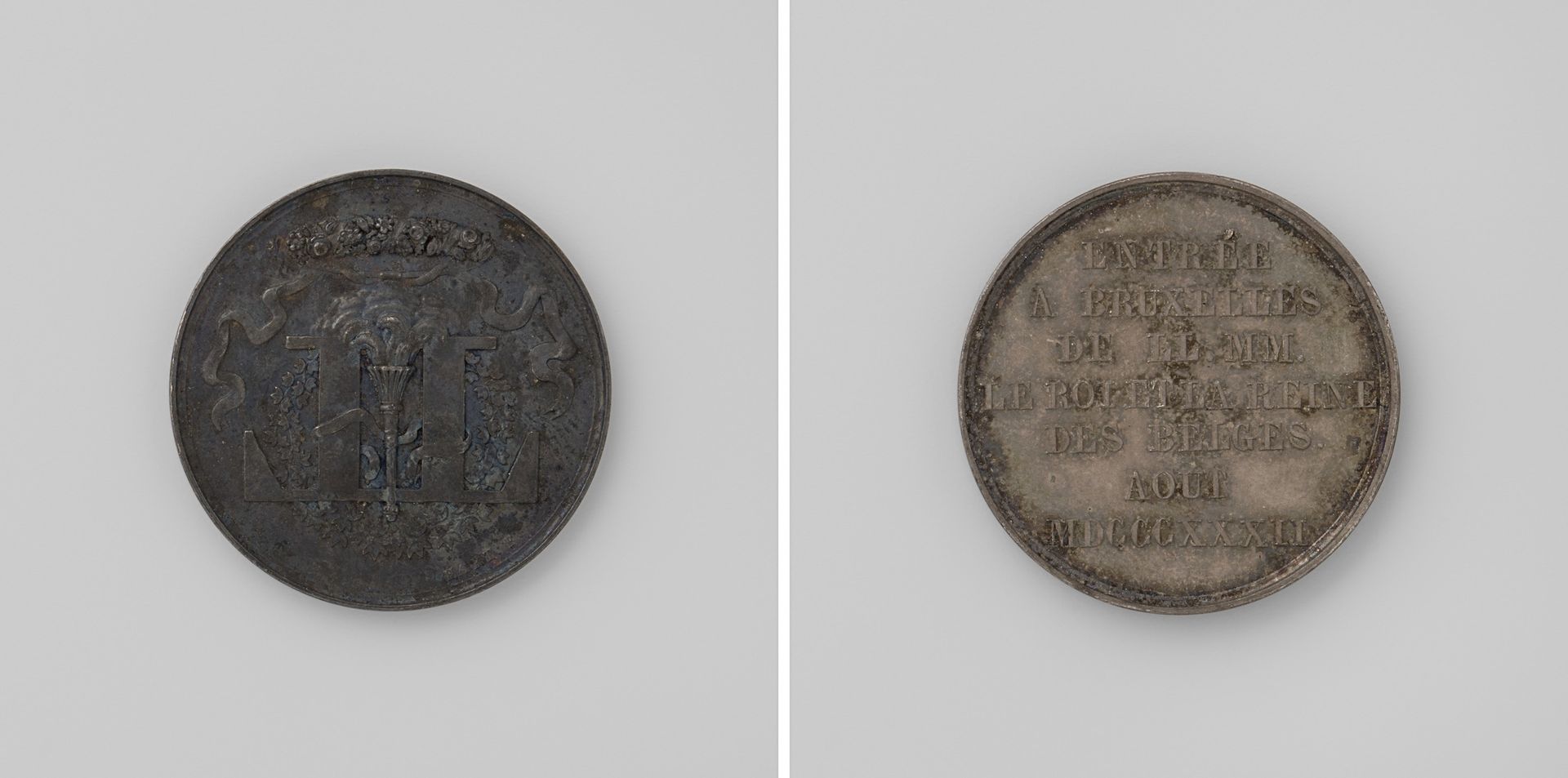 Intocht van Leopold I en Louise Maria, koning en koningin der Belgen te Brussel by Laurent Joseph Hart