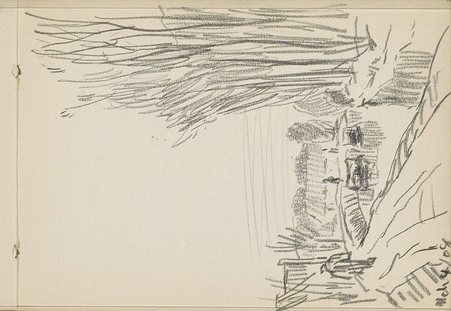 Figuren op een jaagpad by Alexander Shilling