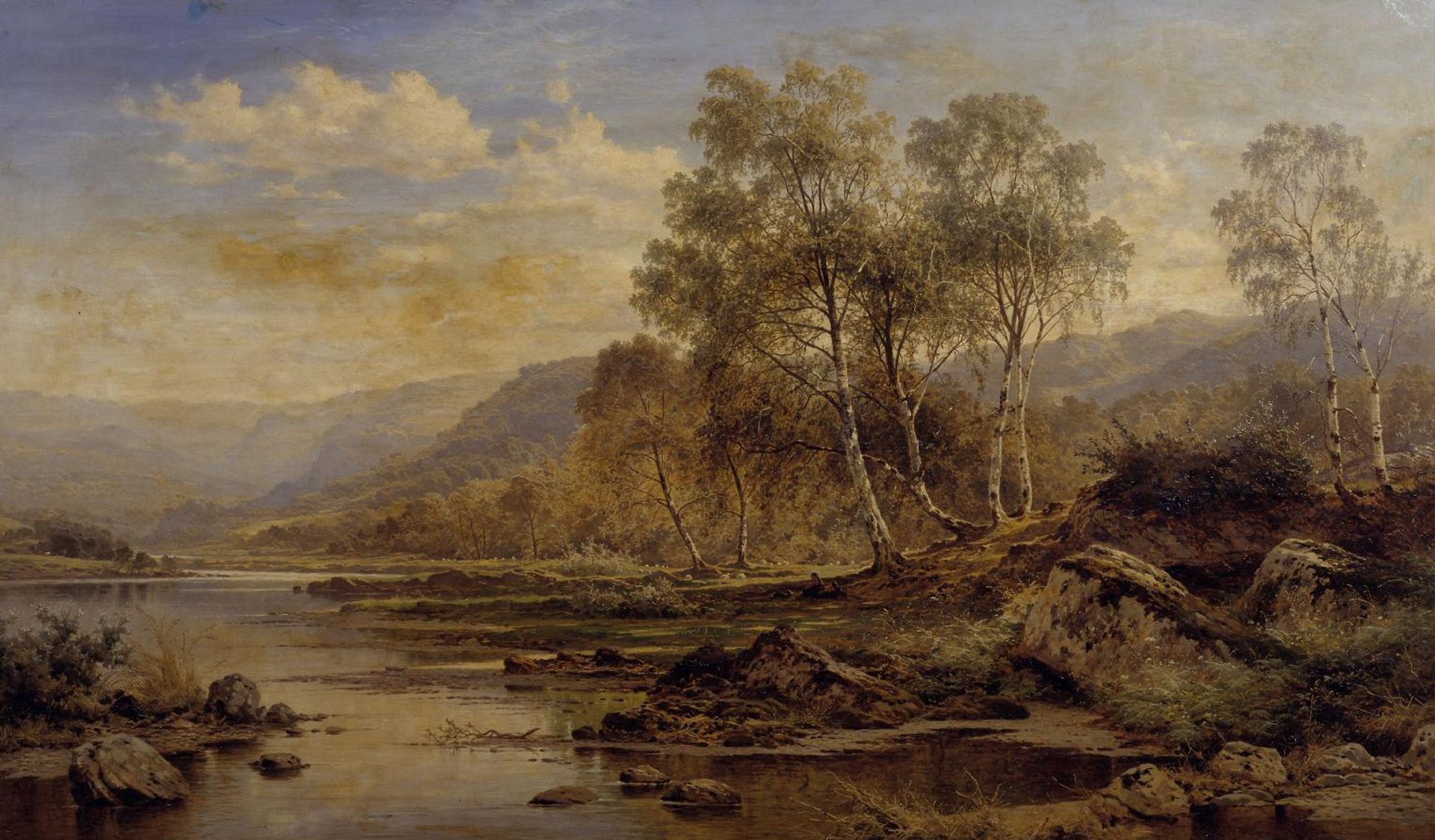 The Valley of the Llugwy by  Benjamin Williams Leader