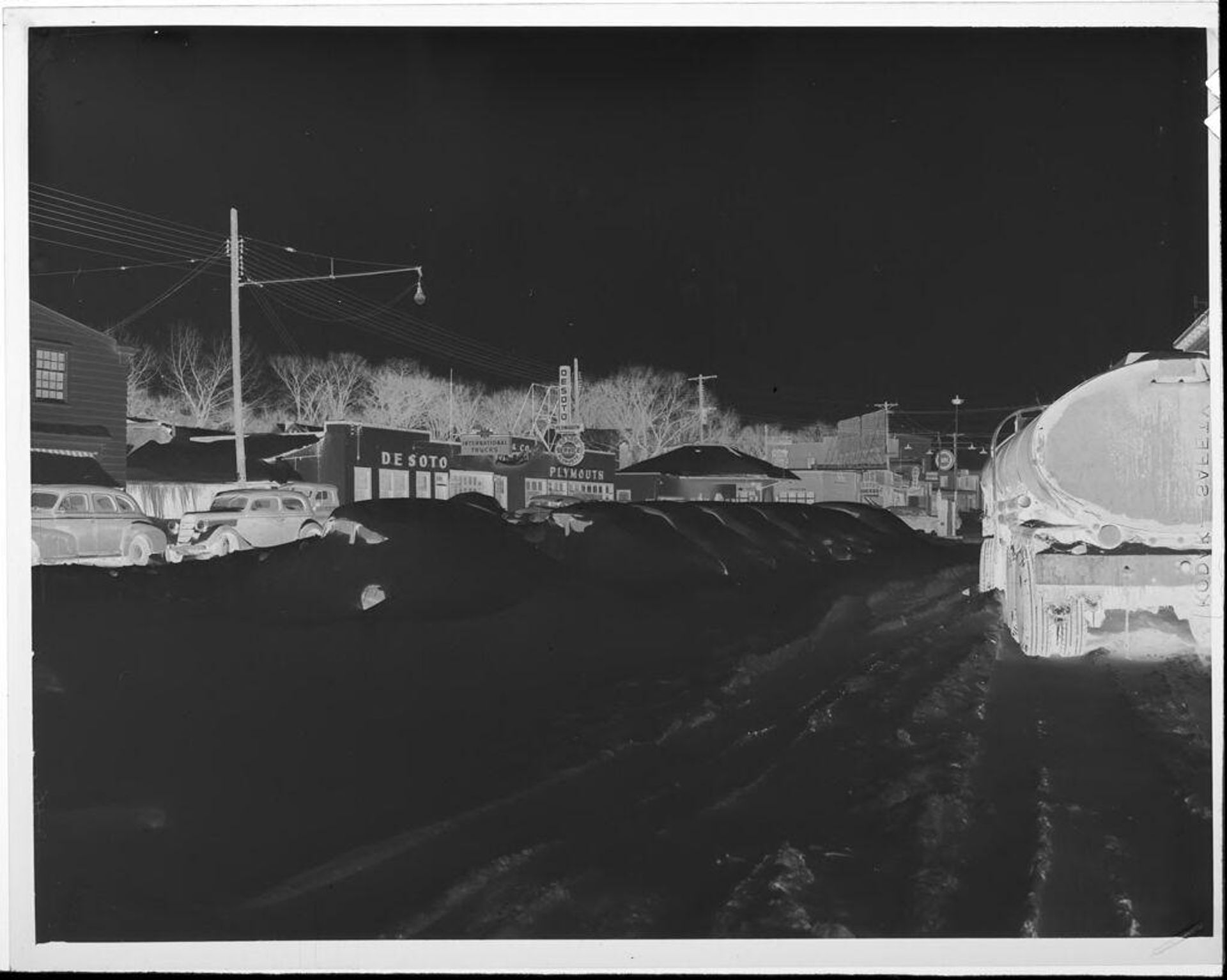 Untitled (snow in small town) by Lucian and Mary Brown