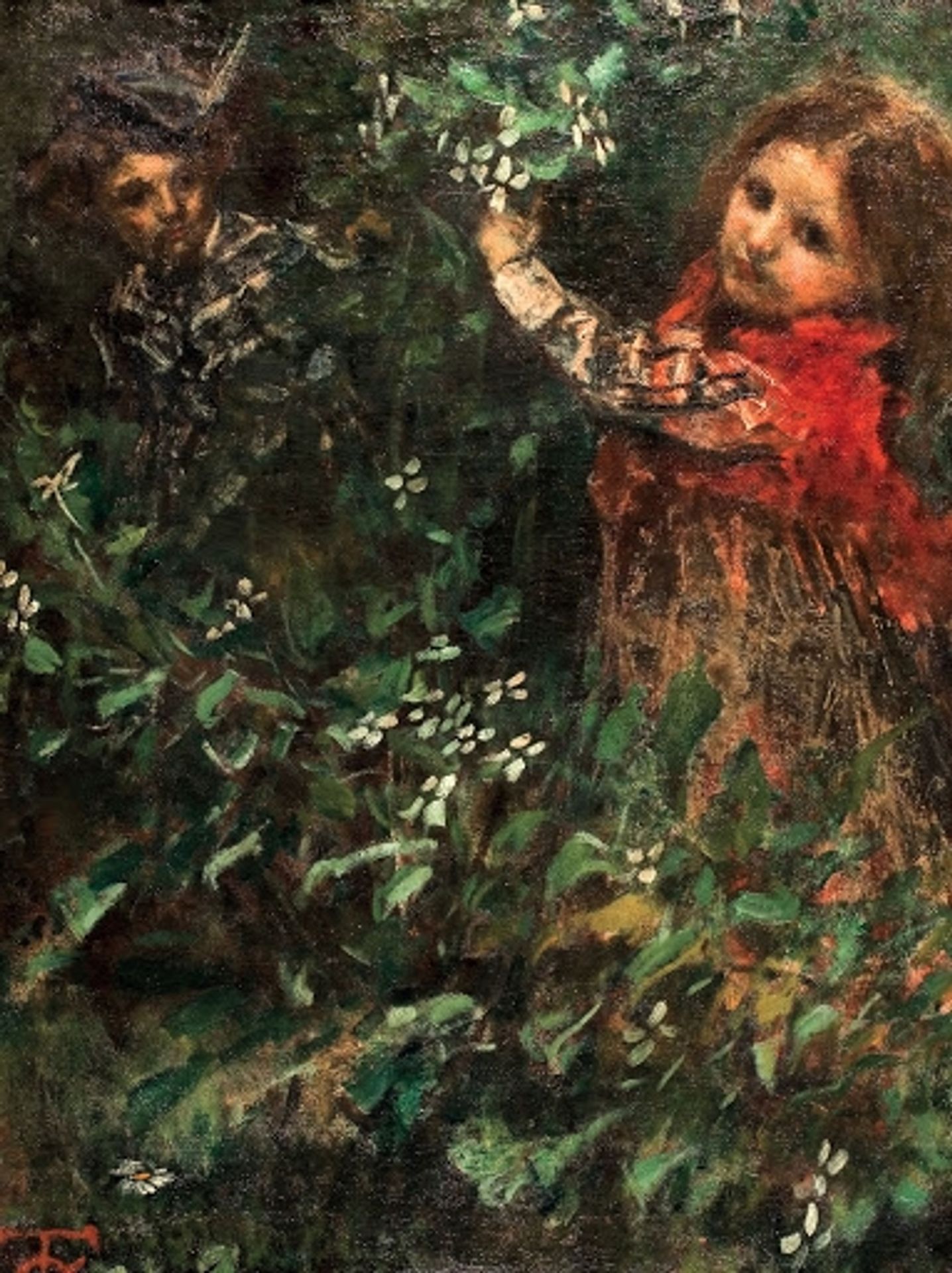 Portrait of children by Tranquillo Cremona