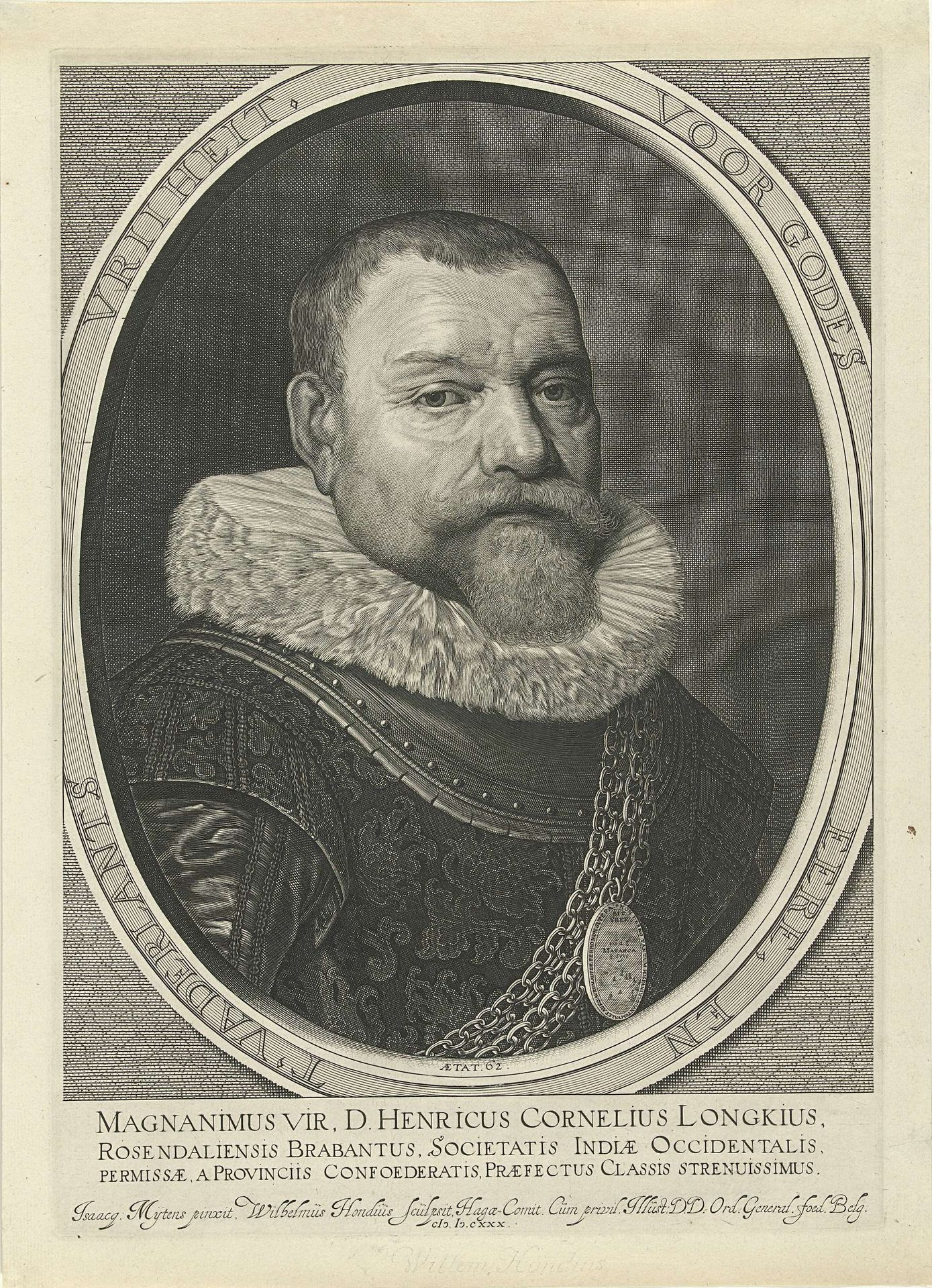 Portret van Hendrick Cornelisz. Loncq by Willem Hondius