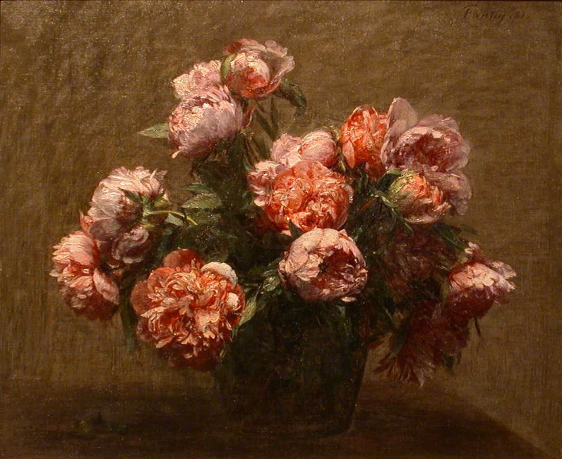 Vase of Peonies by Henri Fantin-Latour
