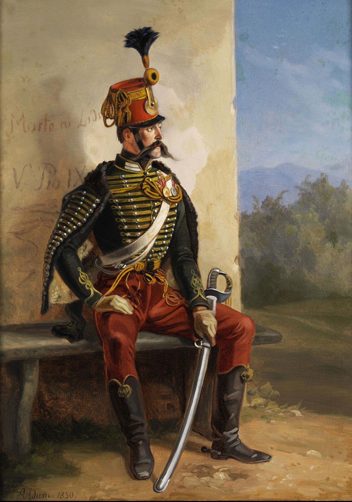 Soldier at rest by Albrecht Adam