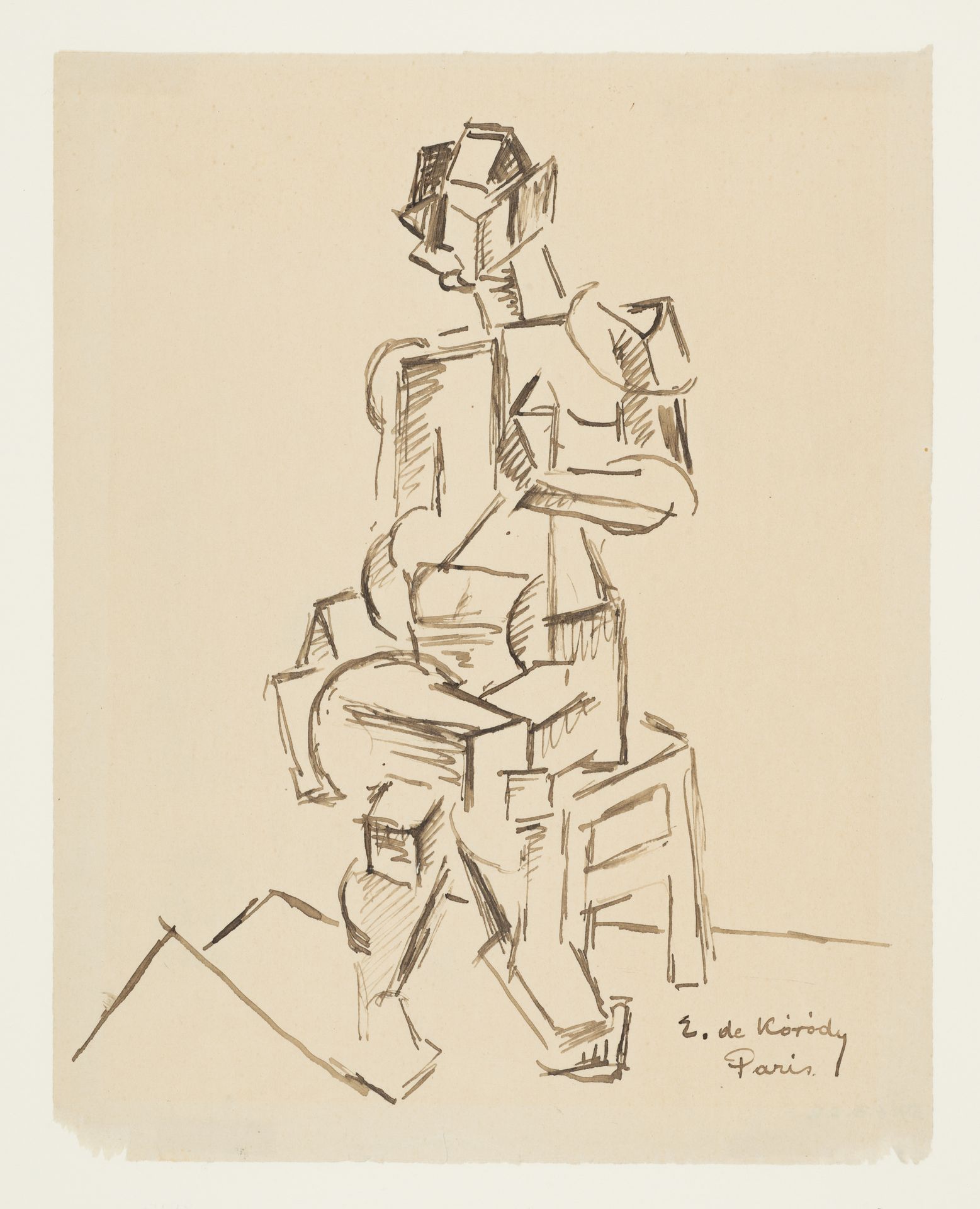 Seated Figure by Elemér de Kóródy