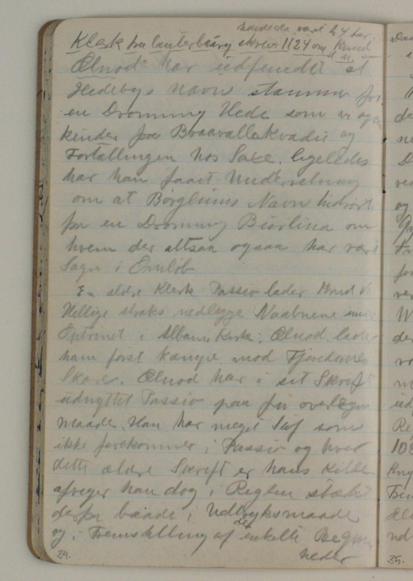 Notater vedrørende Ælnods saga om Knud den helliges færd i Vendsyssel. afskrift efter artikel i Historisk Tidsskrift af Hans Olrik. by Niels Larsen Stevns