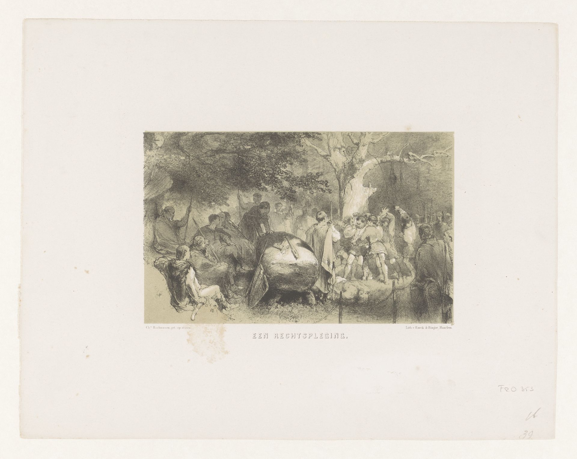 Rechtspraak en veroordeling in het bos by Charles Rochussen