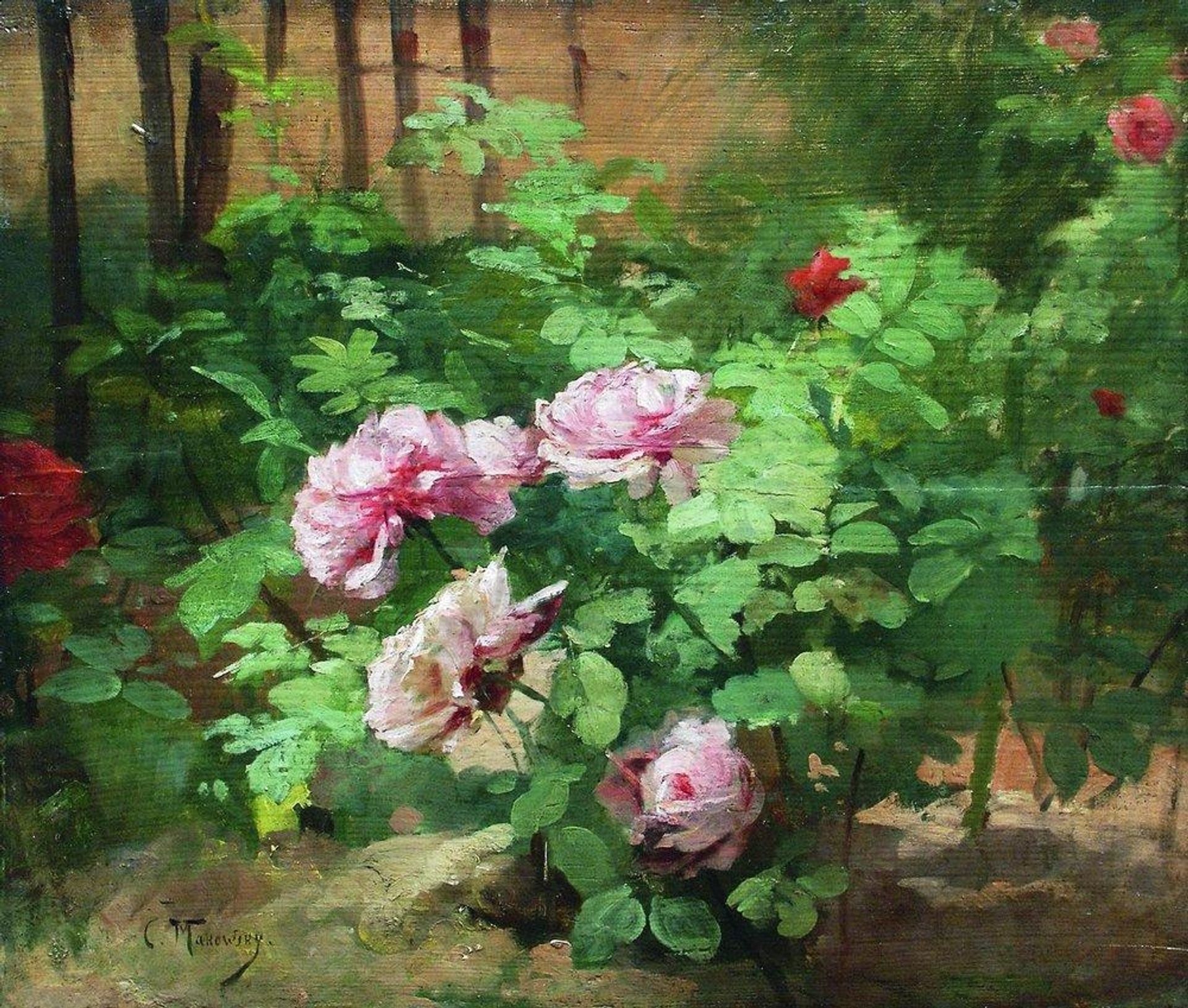 Roses by Konstantin Egorovich Makovsky