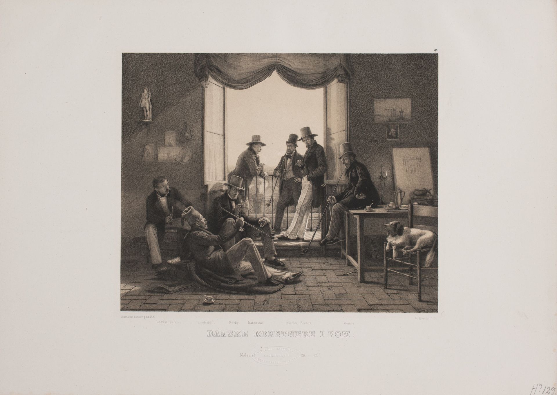Danske kunstnere i Rom by Adolph Kittendorff