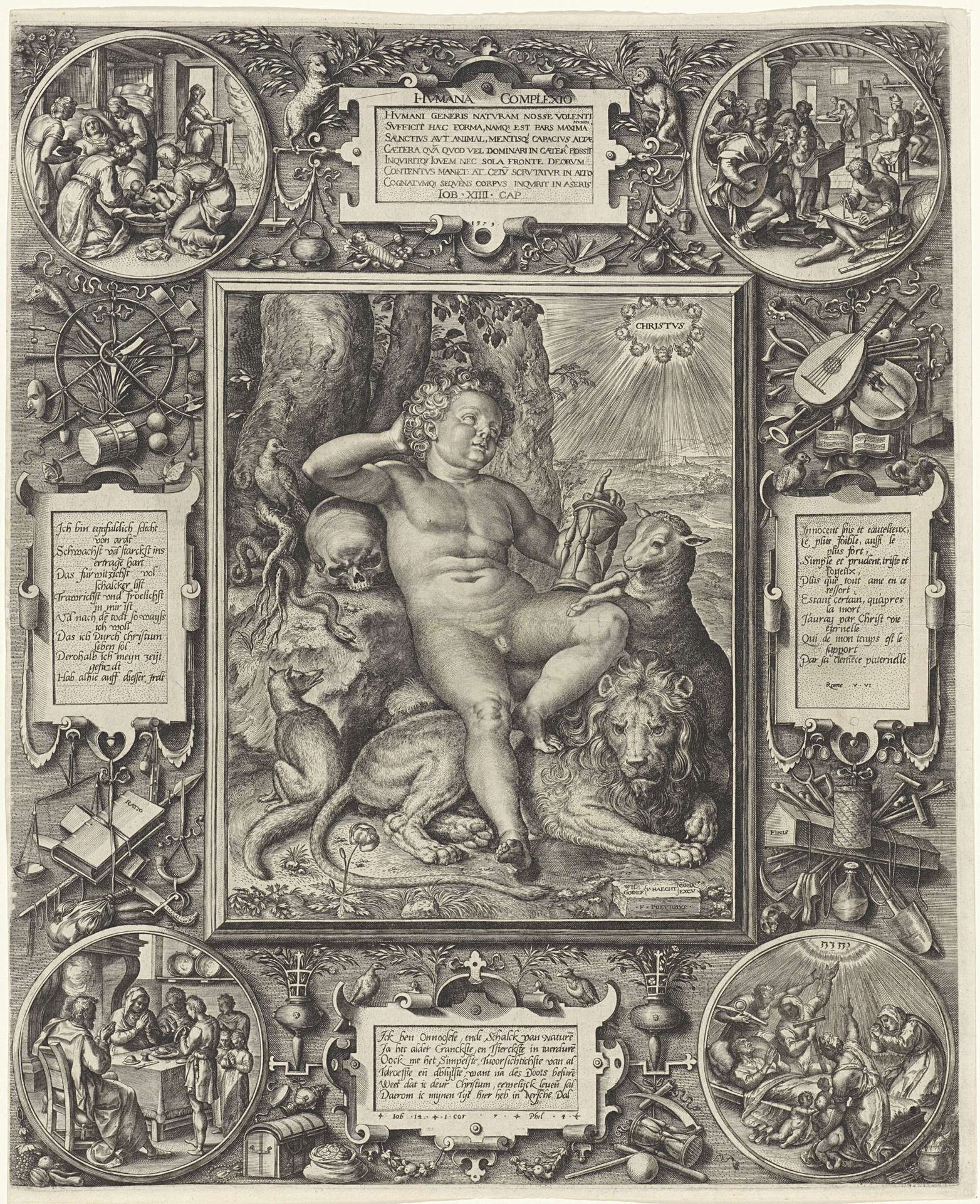 Allegorie op de complexiteit van de mens by Wierix