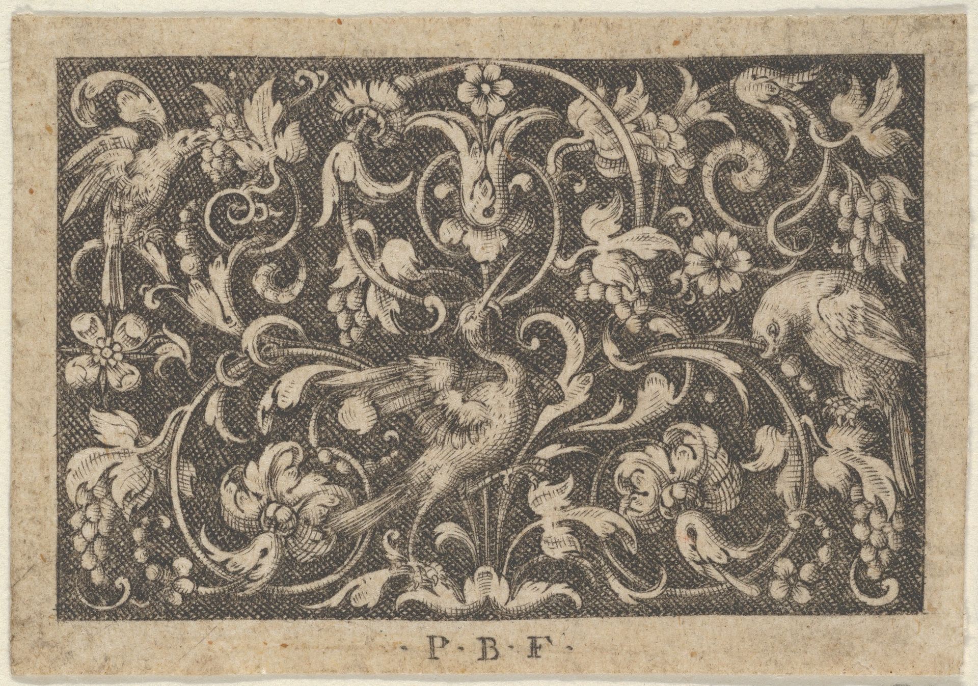 Horizontal Panel with Three Birds, from Varii Generis Opera Aurifabris Necessaria by Paul Birckenhultz
