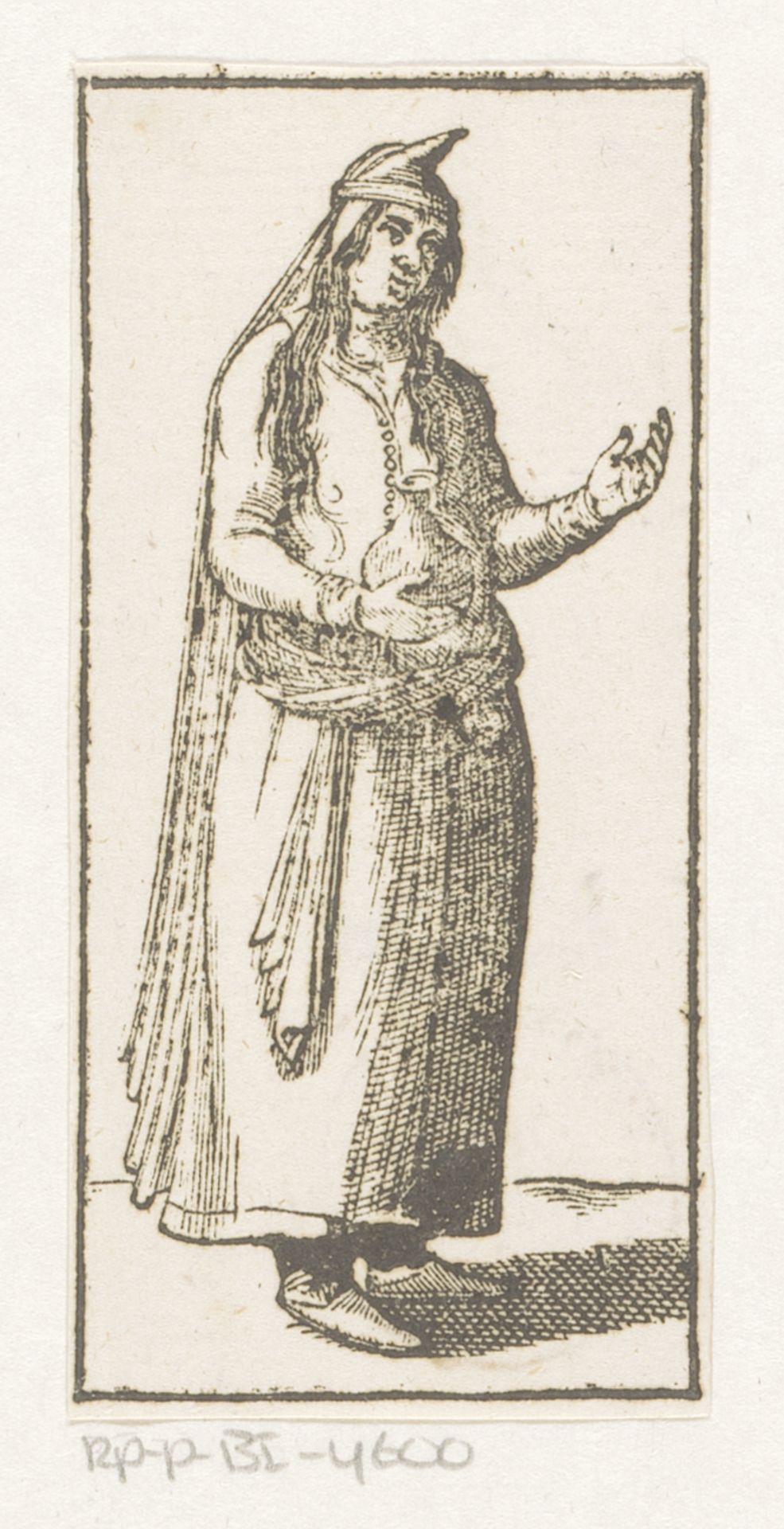 Staande figuur met een muts en een kruik by Anonymous