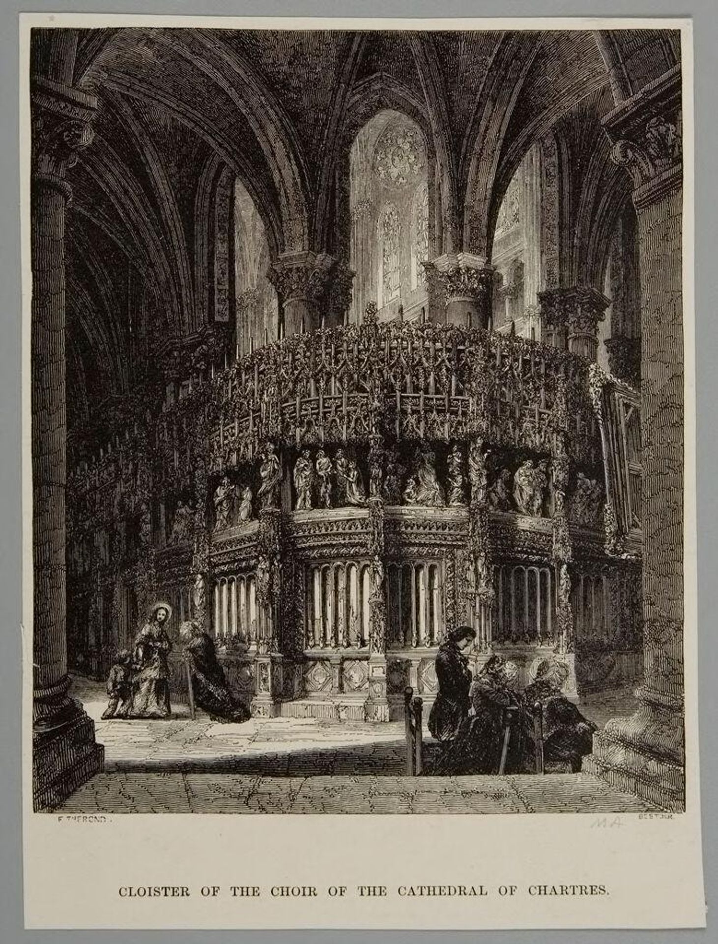 Cloister of the Choir of the Cathedral of Chartres by Best et Cie