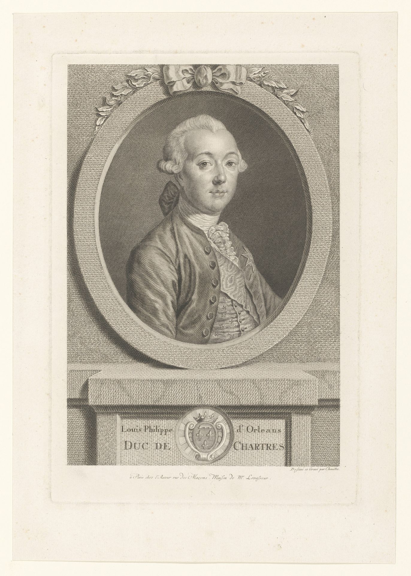 Portret van Lodewijk Filips II van Orléans by Justus Chevillet