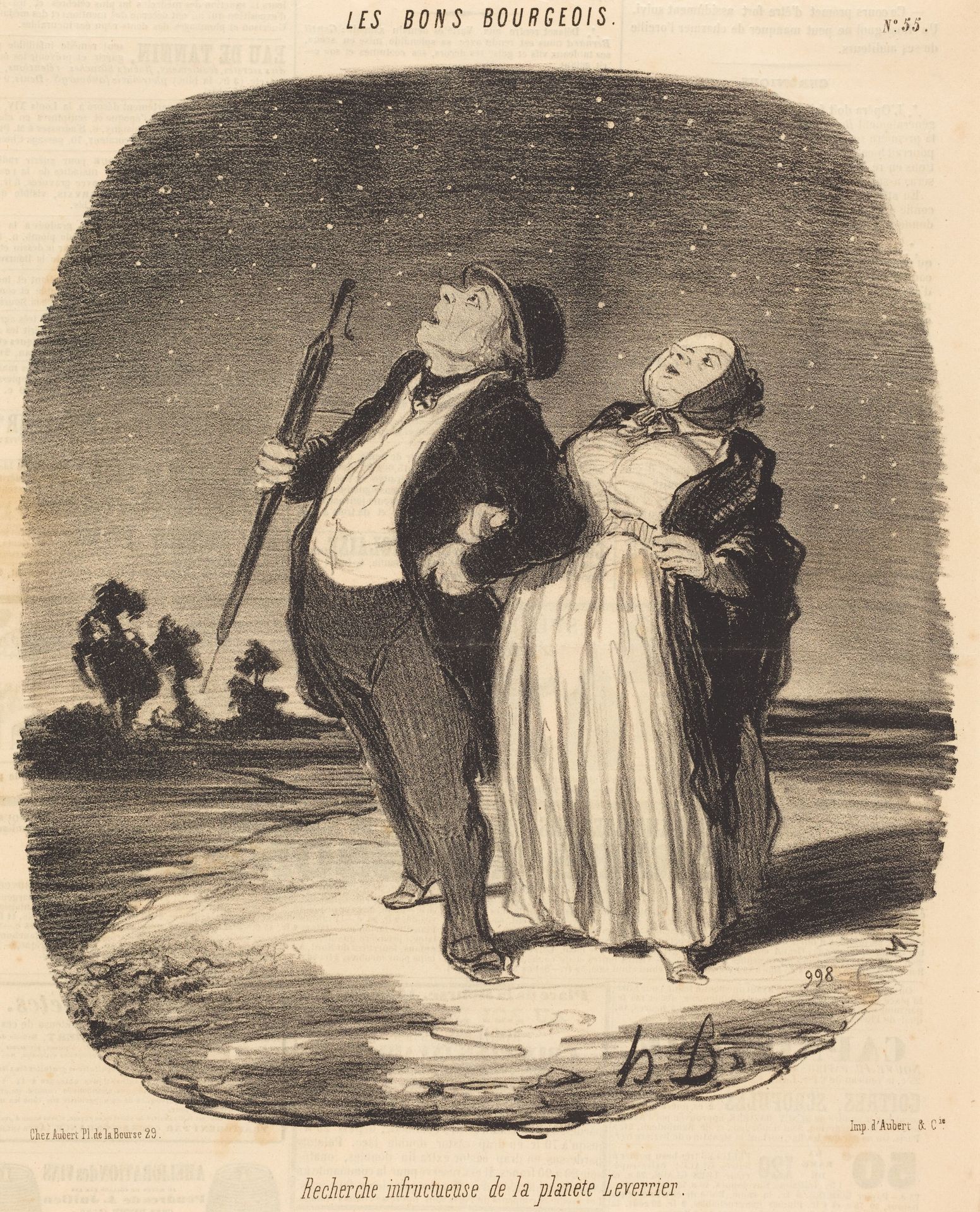 Recherche infructueuse de la planète Leverrier by Honoré Daumier