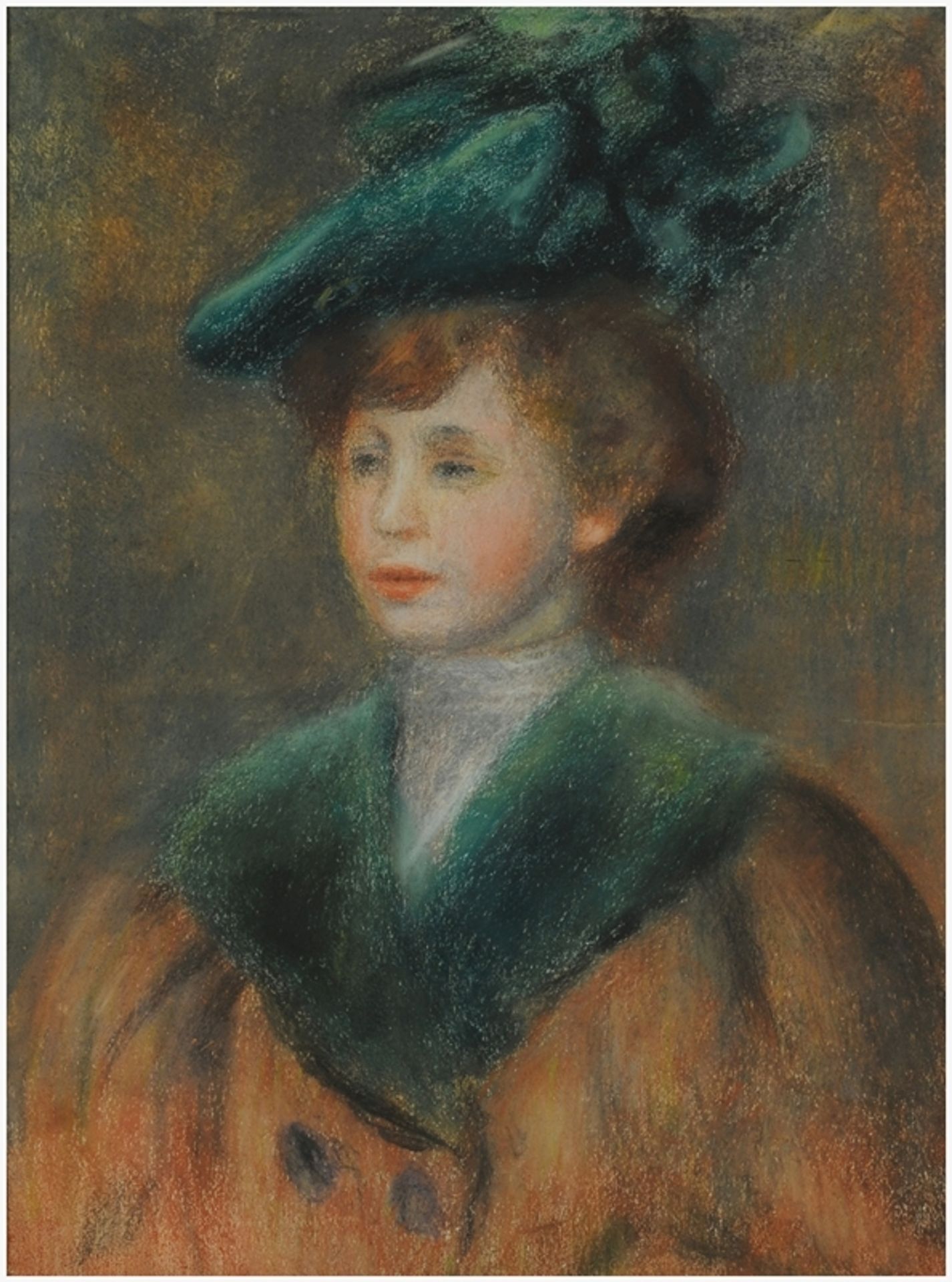 Young Woman in a Green Hat by Pierre-Auguste Renoir