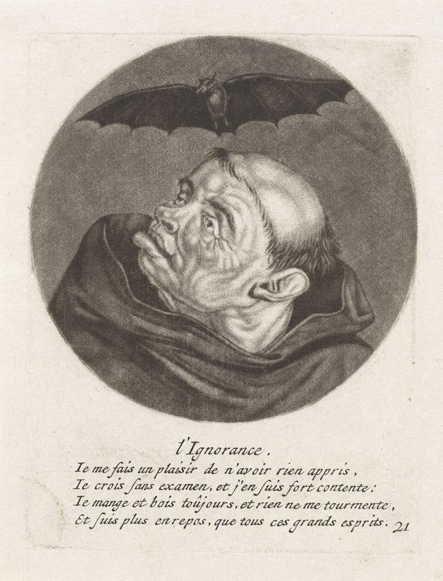 Monnik en een vleermuis by Jacob Gole