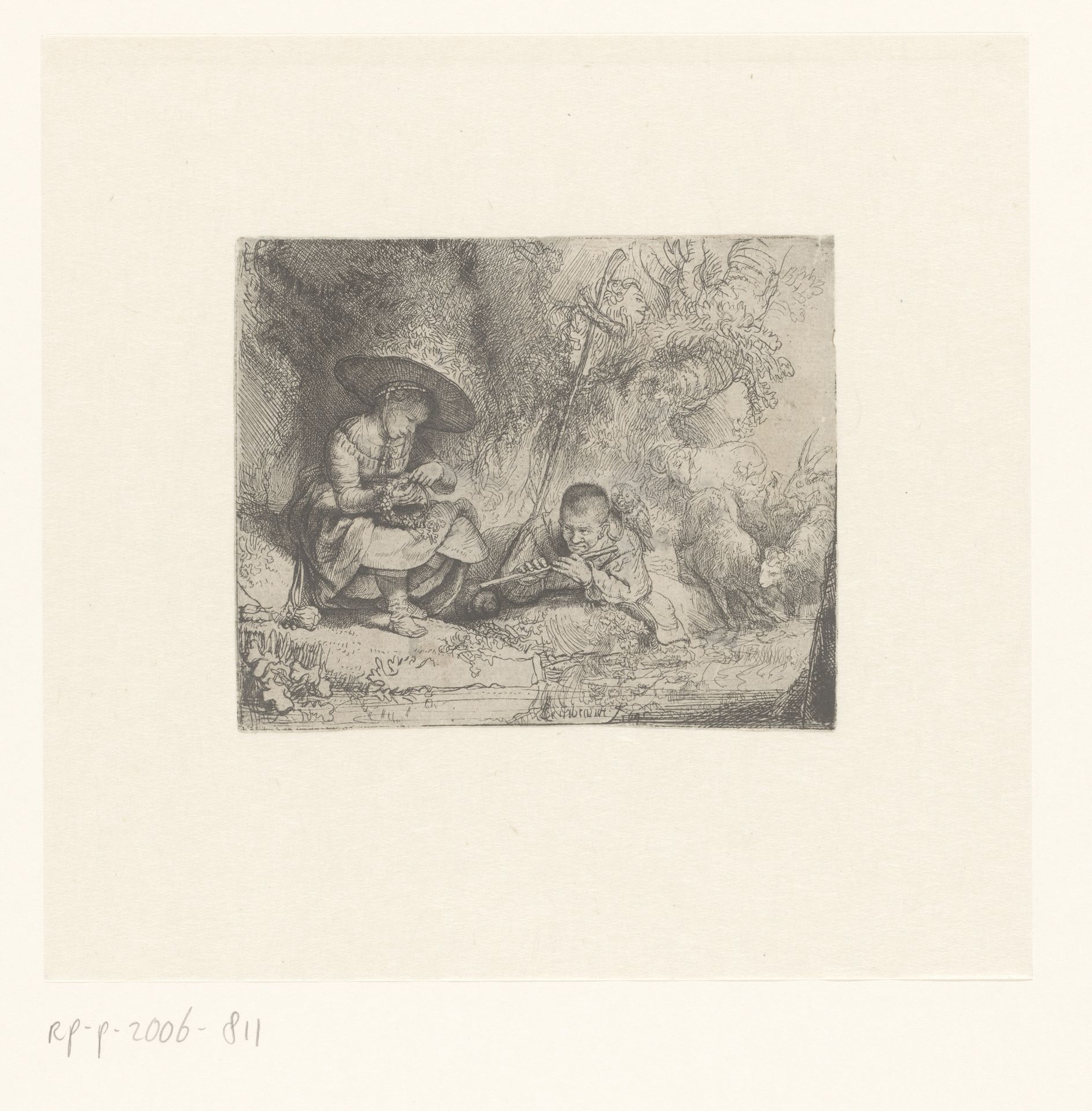 The flute player ('Het Uilenspiegeltje') by Charles Amand-Durand