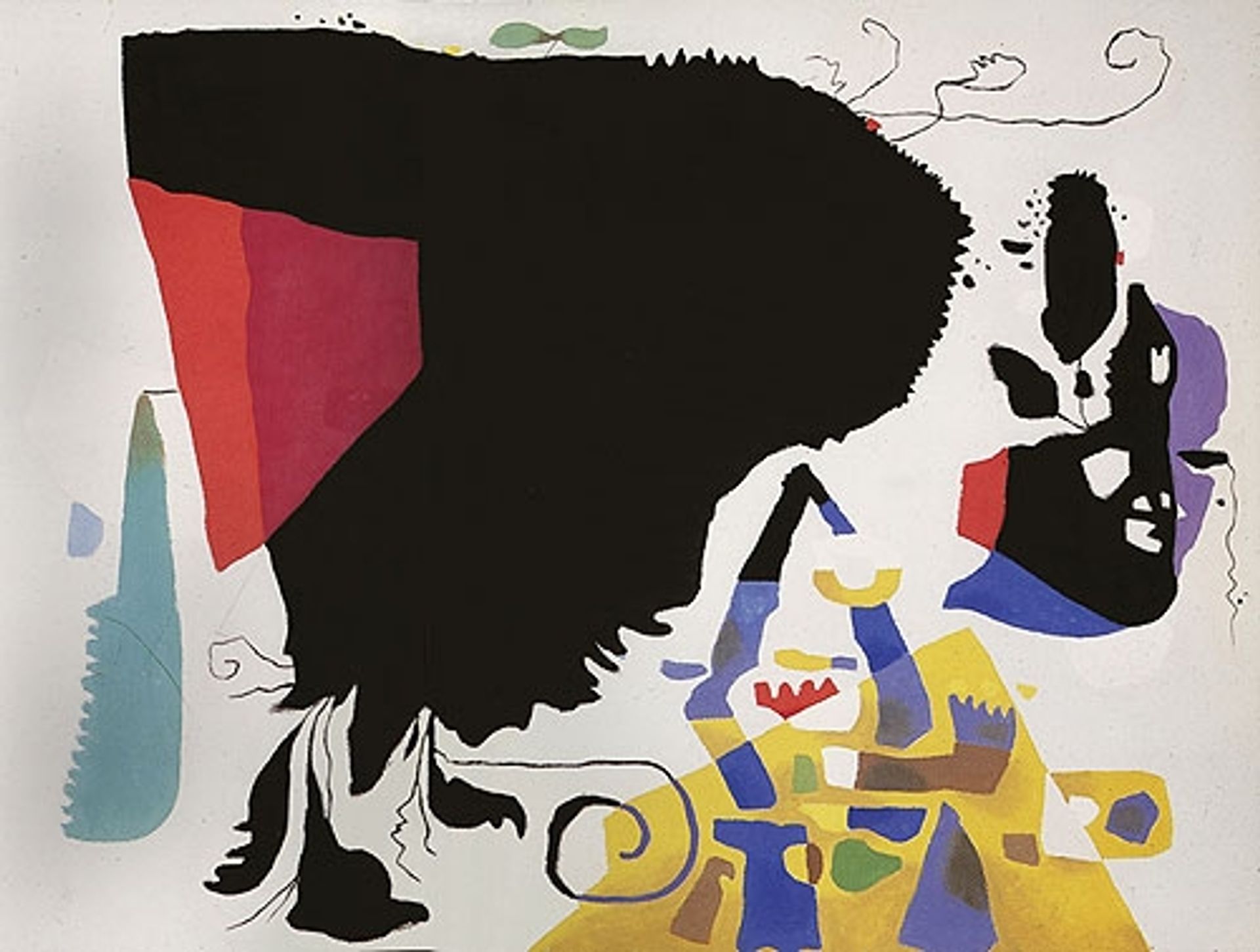 Phantom and Yellow Table by Willi Baumeister