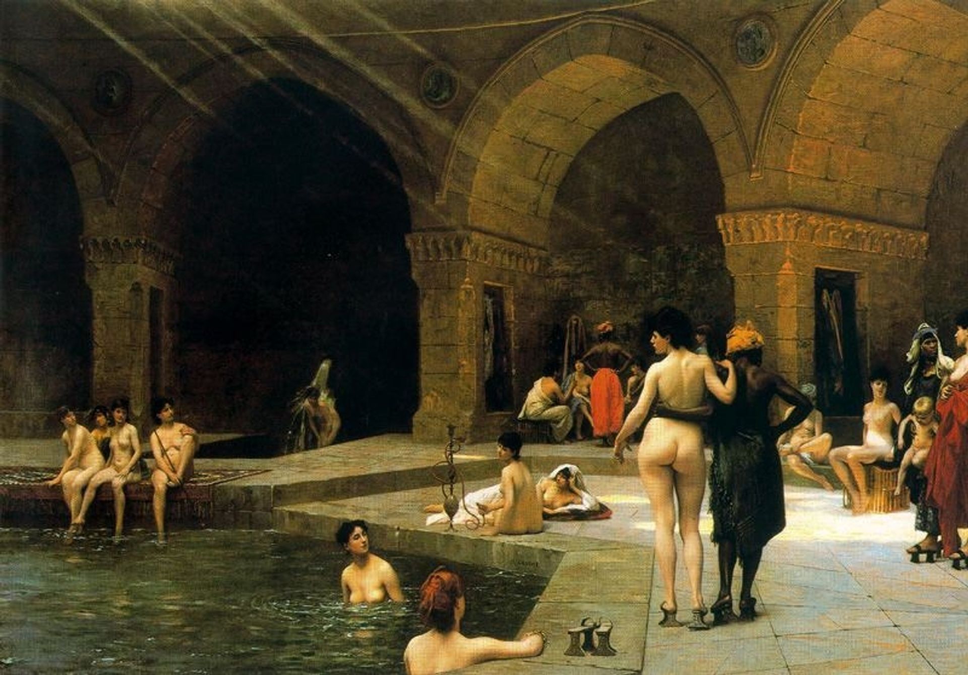 The Large Pool of Bursa by Jean-Léon Gérôme