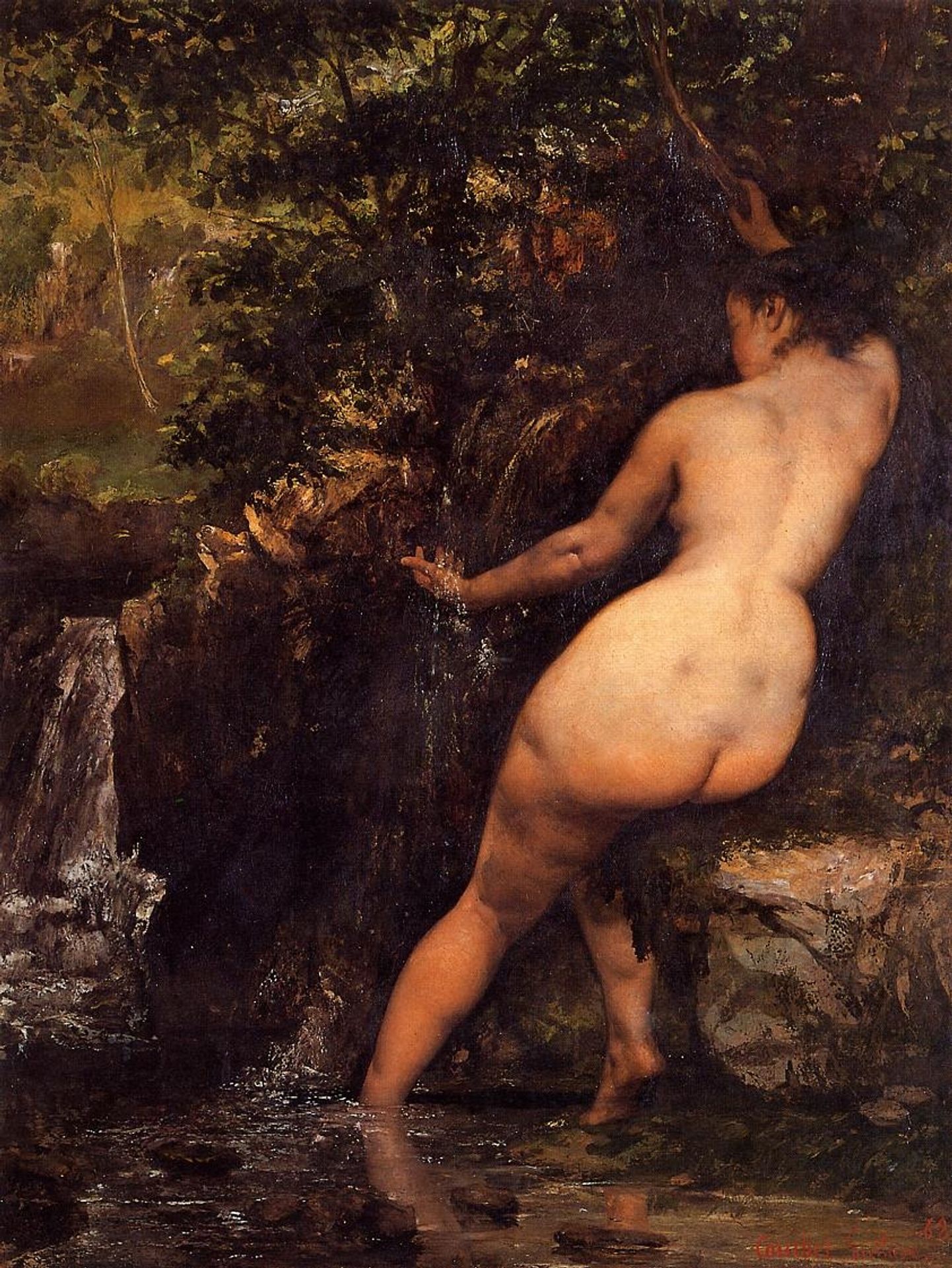 The Source (Bather at the Source) by Gustave Courbet