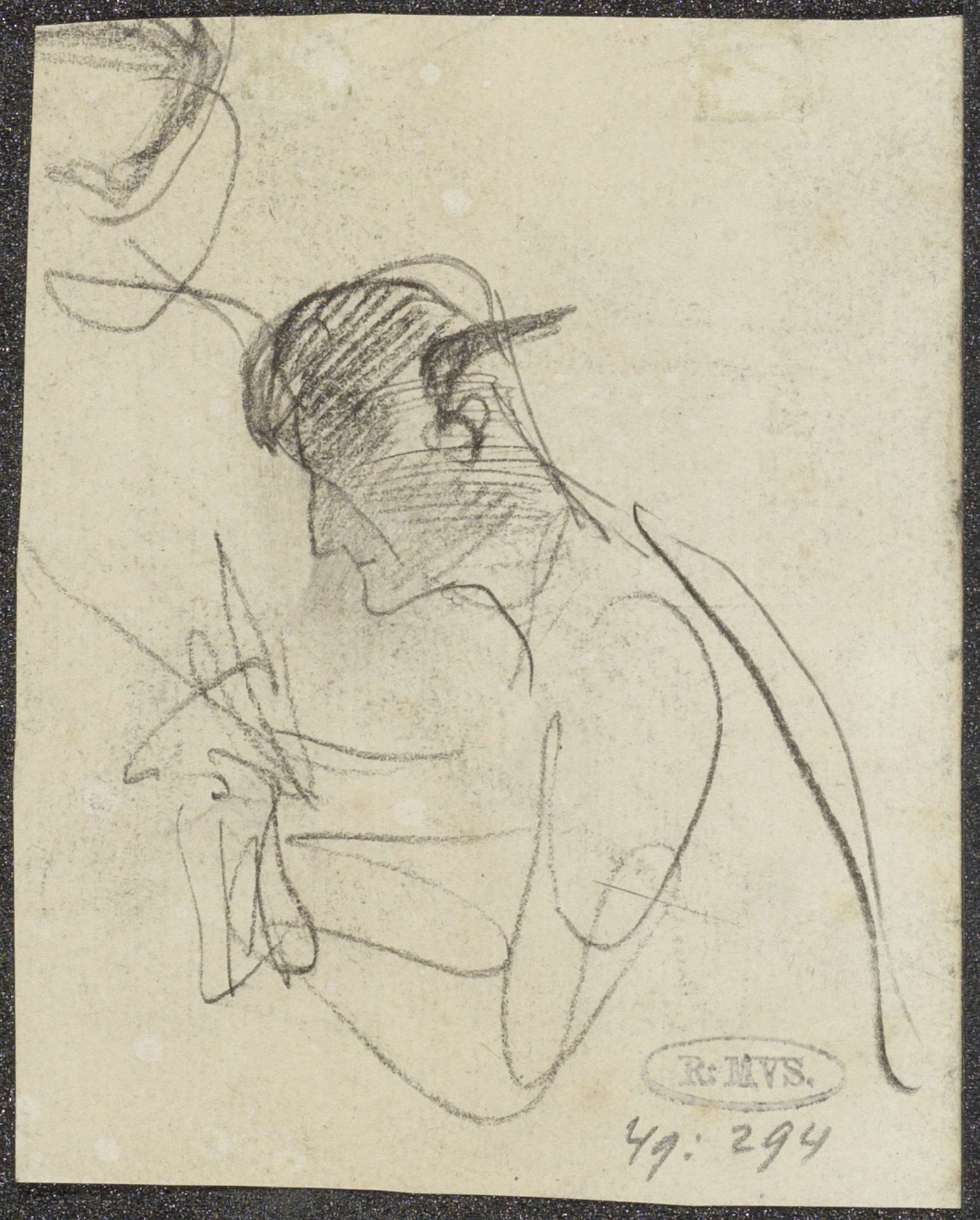 Man met een voorwerp, naar links by George Hendrik Breitner