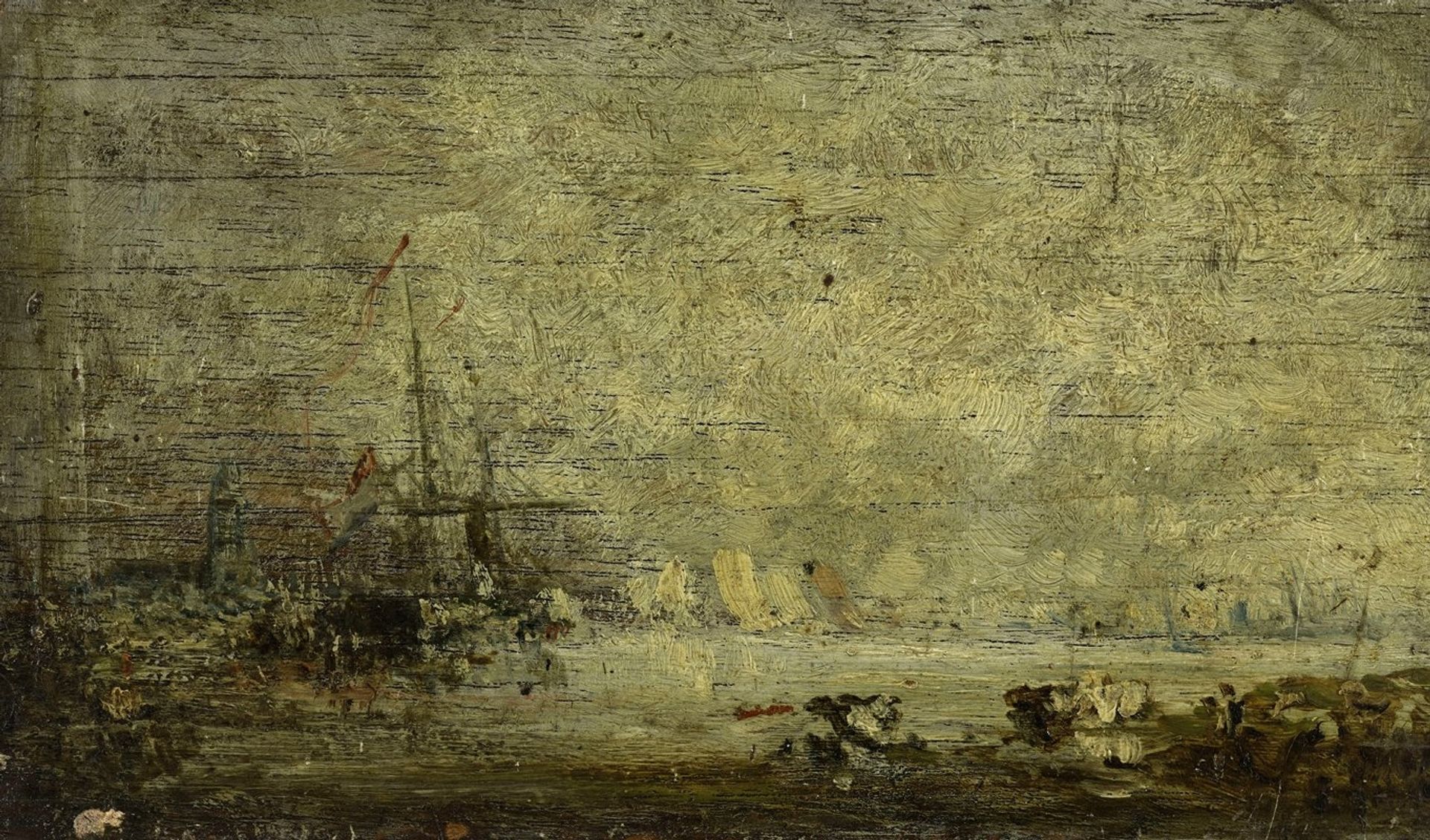 Anvers, marine by Félix Ziem
