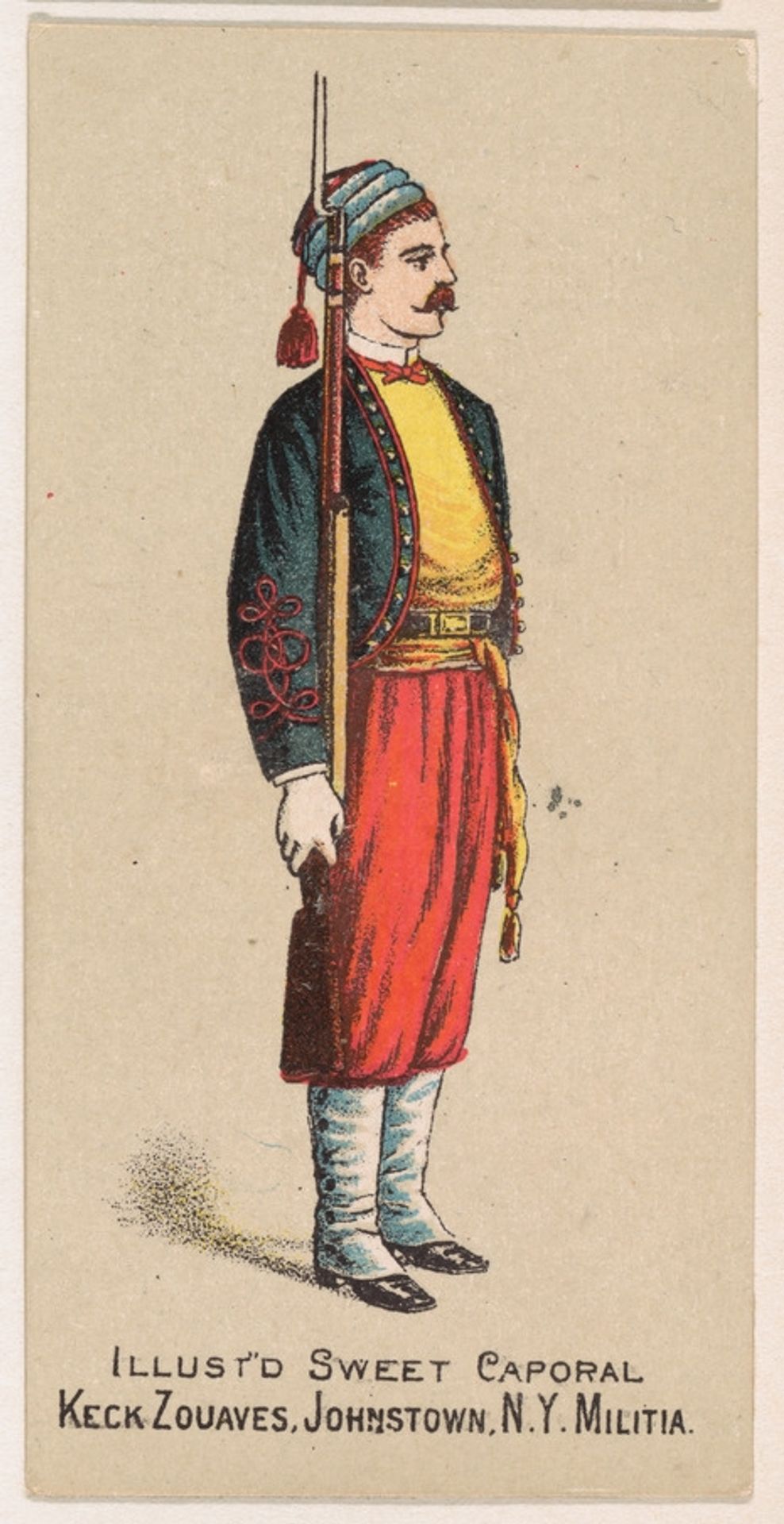 Keck Zouaves, Johnstown, New York Militia, from the Military Series (N224) issued by Kinney Tobacco Company to promote Sweet Caporal Cigarettes by Kinney Brothers Tobacco Company