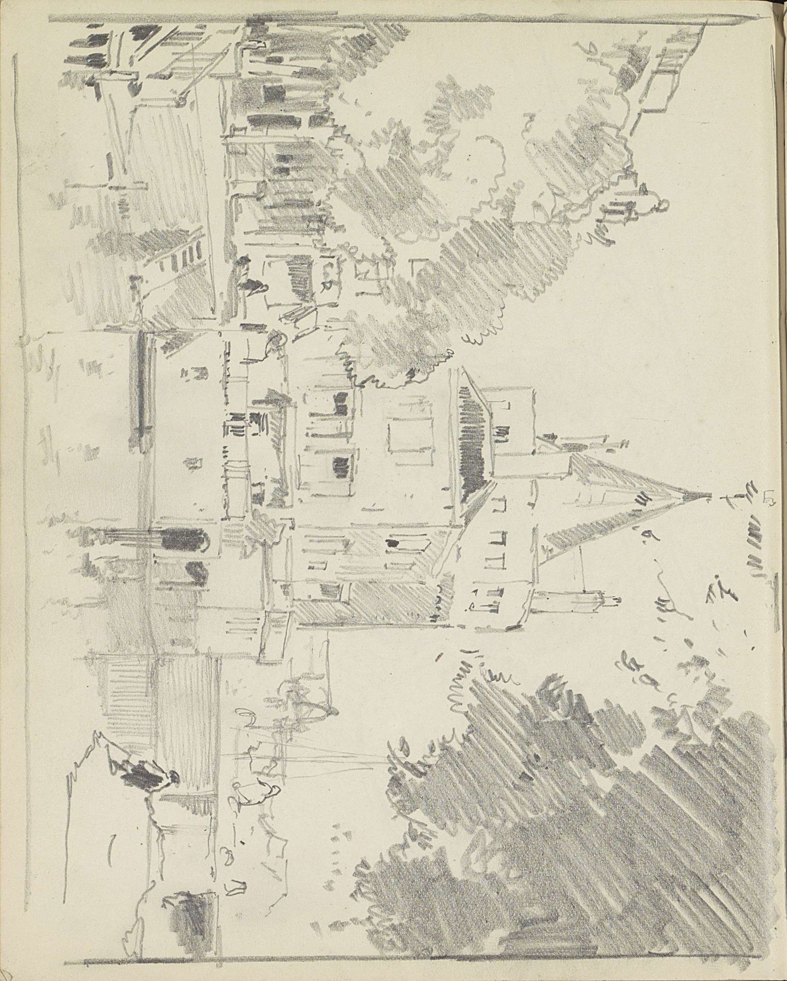 Schreierstoren, gezien van de Gelderskade by Cornelis Vreedenburgh
