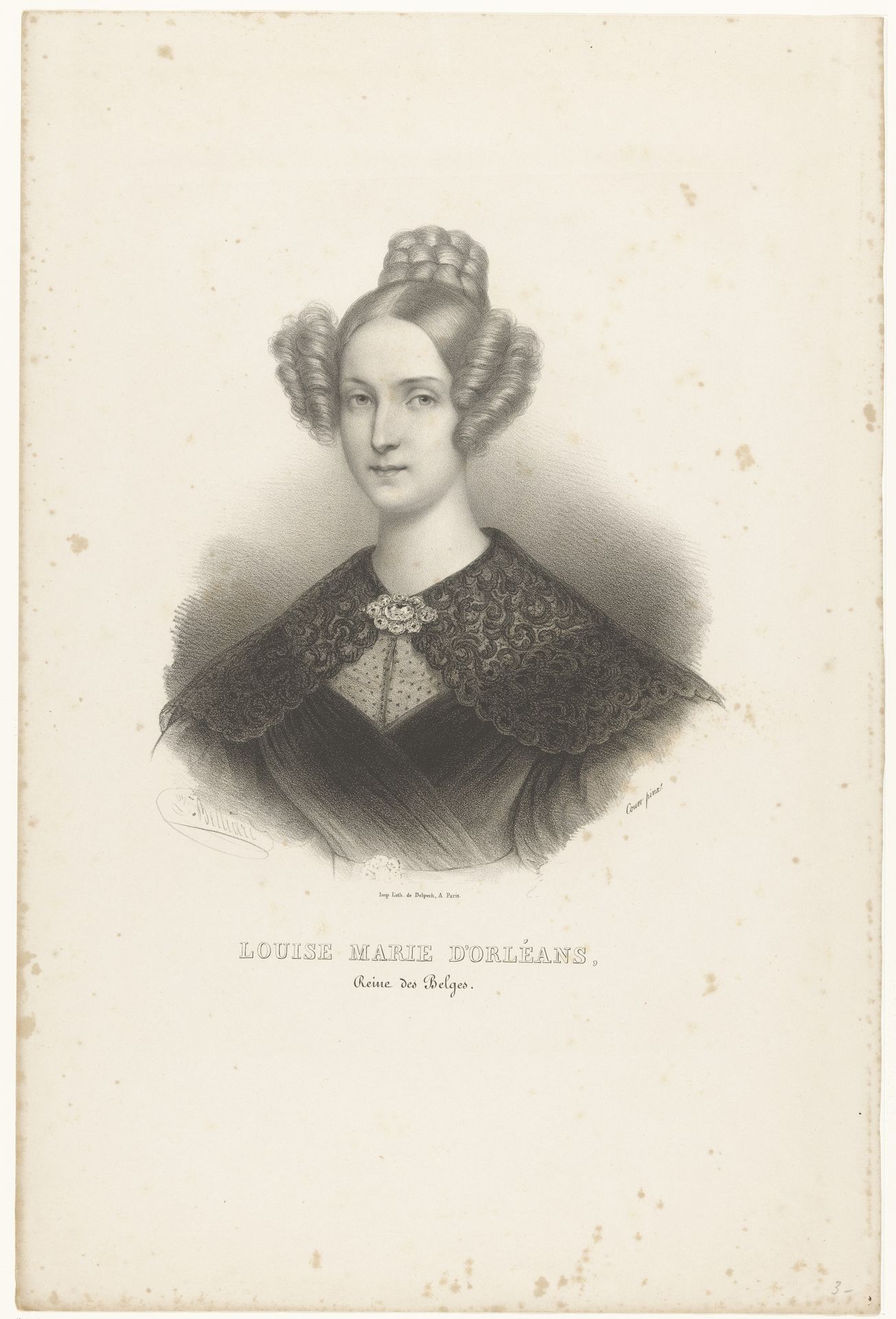 Portret van koningin Louise Marie van Orléans by Zéphirin Belliard