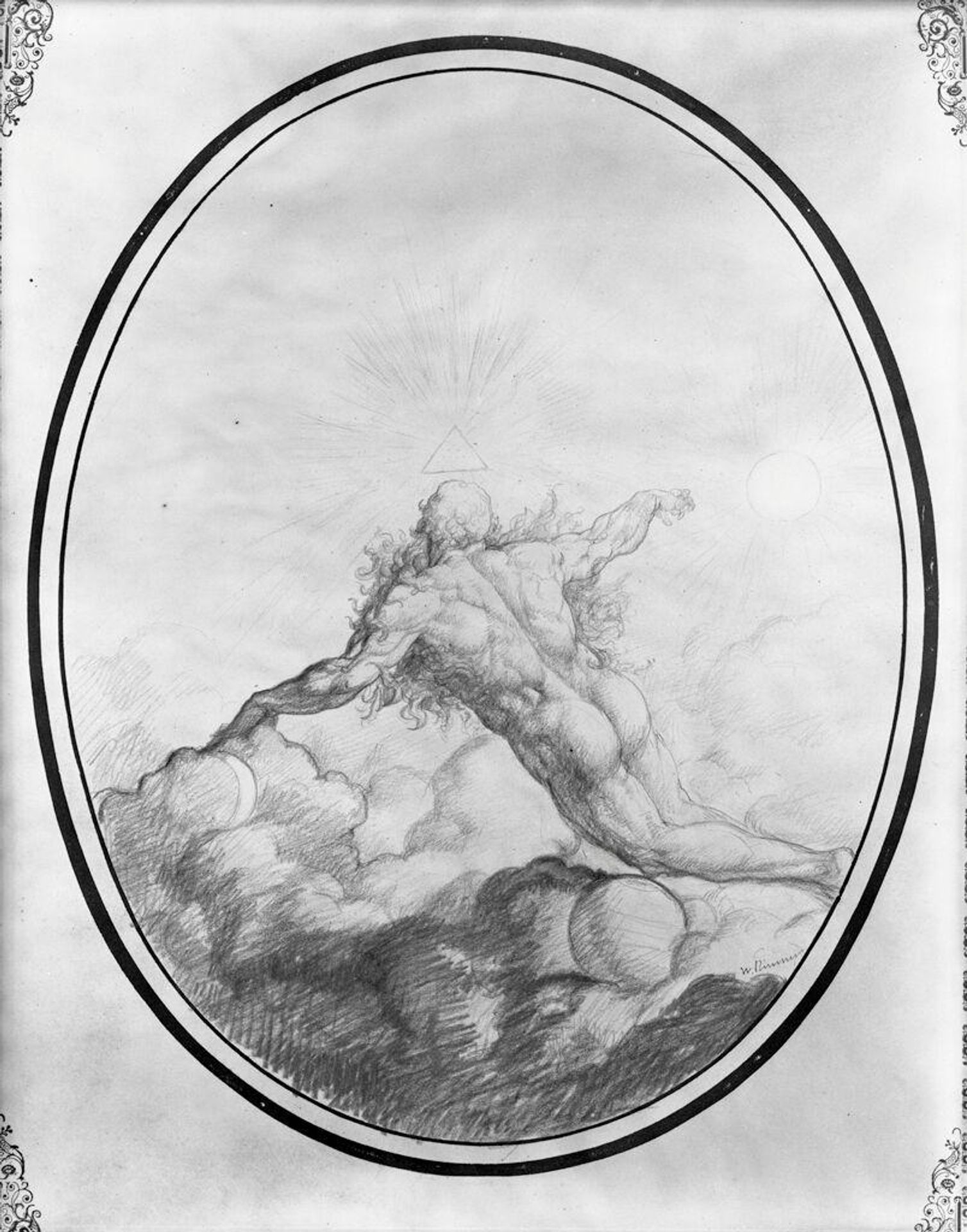 God the Father Creating the Sun and the Moon by William Rimmer