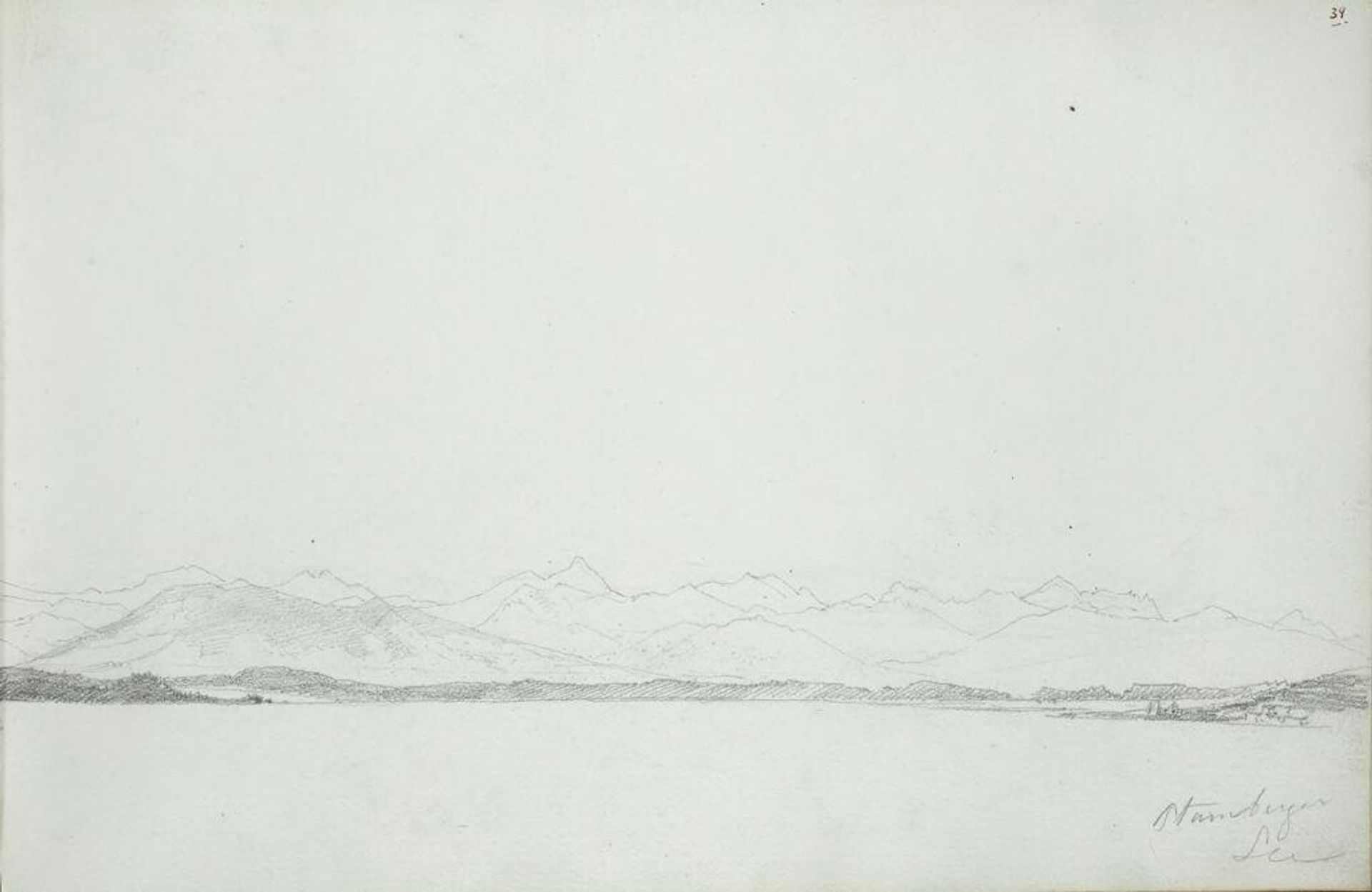 Mountain Landscape, Stamberger See by John Singer Sargent