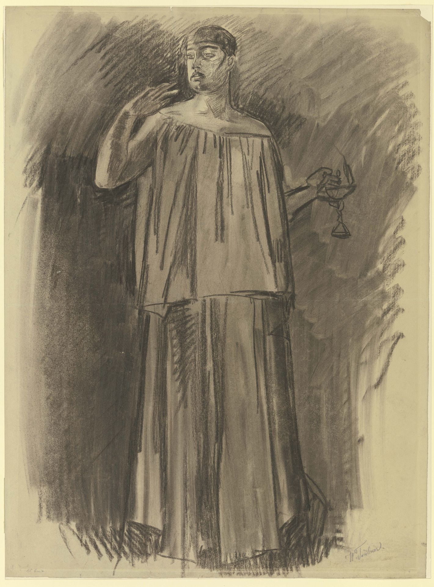 Die schlafwandelnde Lady Macbeth by Wilhelm Trübner