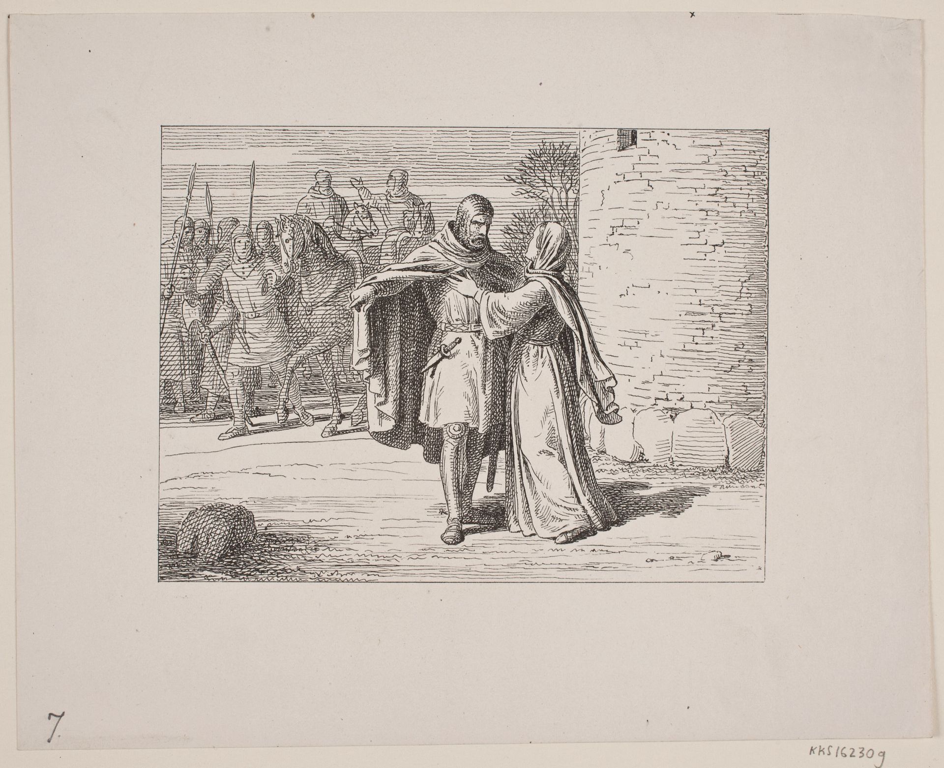 Illustration til Svend Grundtvig, "Marsk Stig: Dansk Folkevise Fra 13de Aarhundrede", 1861 by Constantin Hansen