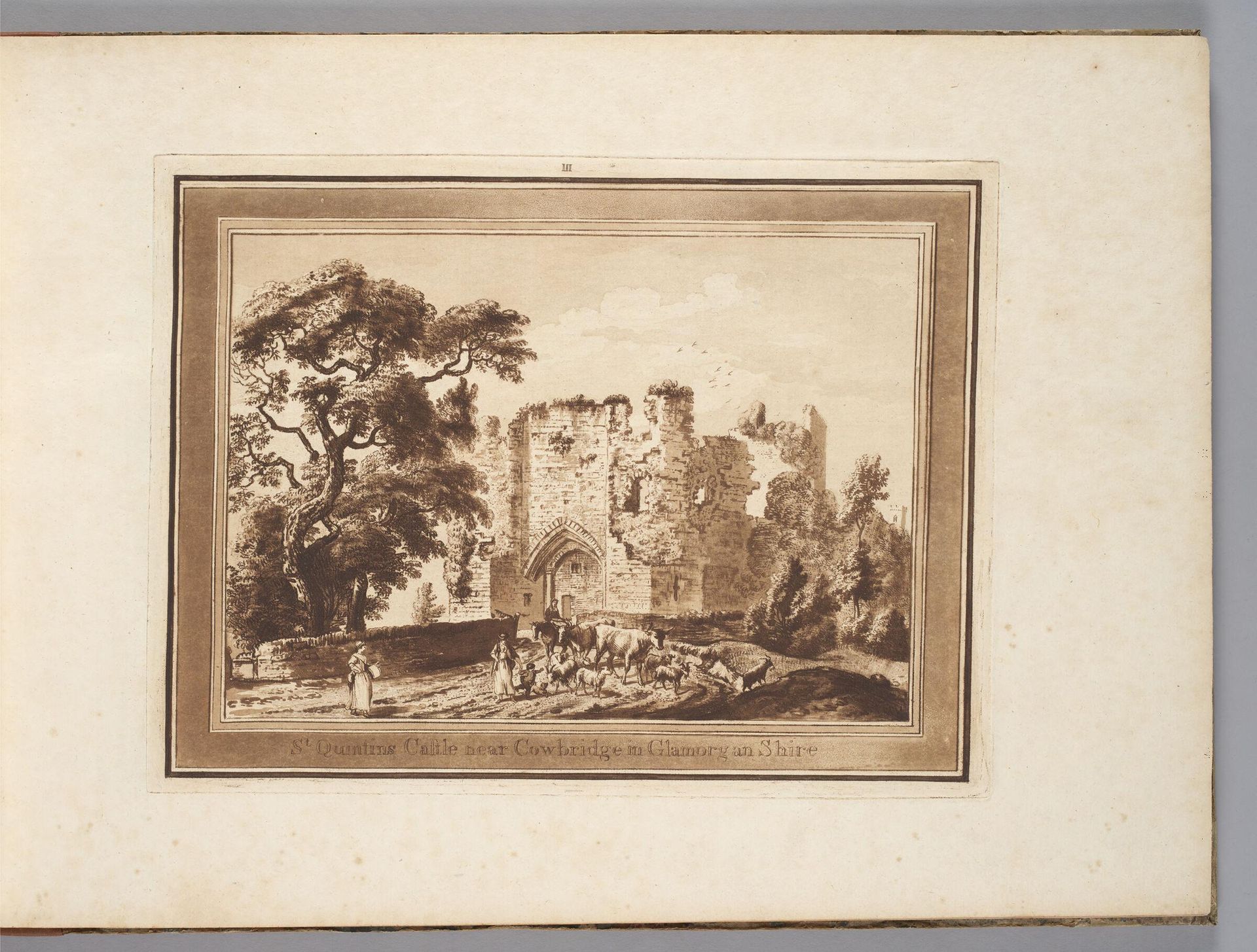 St. Quintins Castle near Cowbridge in Glamorgan Shire by Paul Sandby